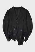 SWALLOW TAIL JACKET BLK X GREY