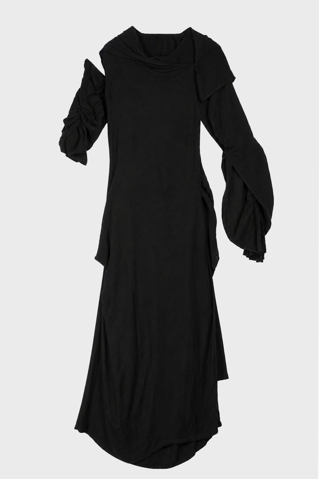 L LONG SLEEVE DRESS A BLACK