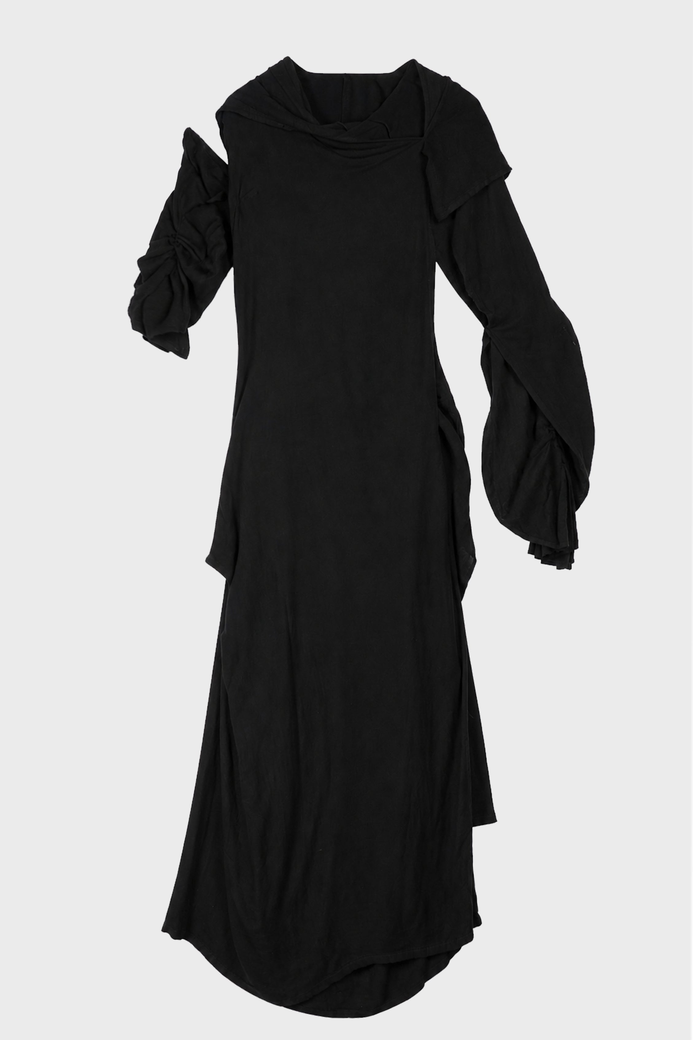 L LONG SLEEVE DRESS A BLACK