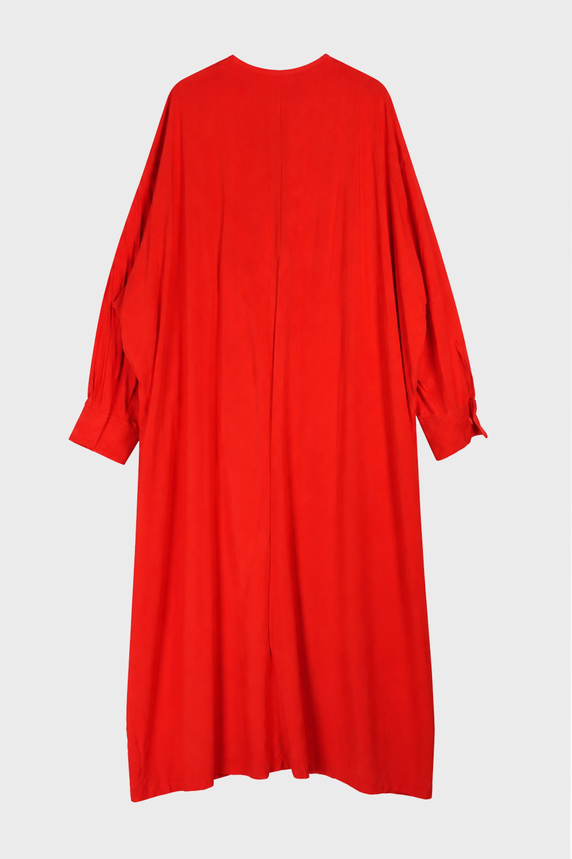 BACKSIDE SLIT LONG BLOUSE RED