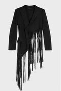 HEM LINE FRINGE POINT ASM JACKET
