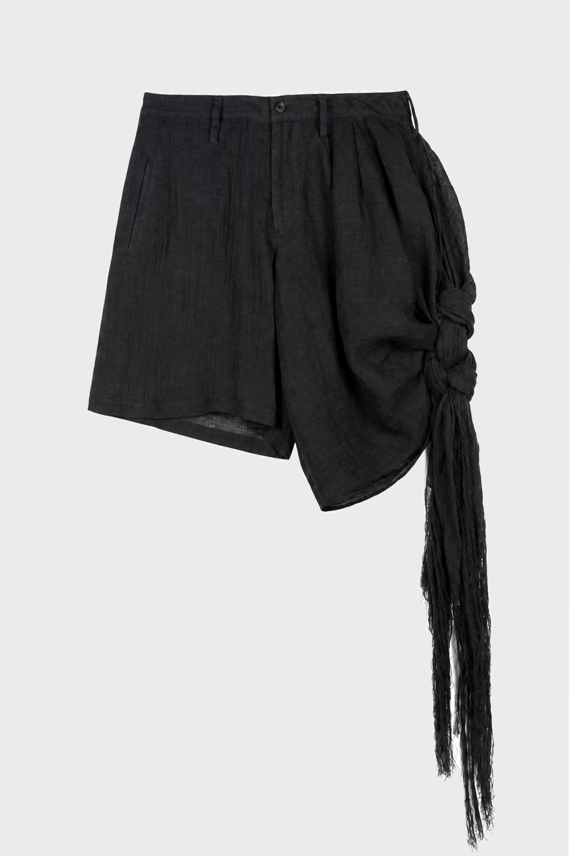 L KNOT DETAIL FRINGE PANTS