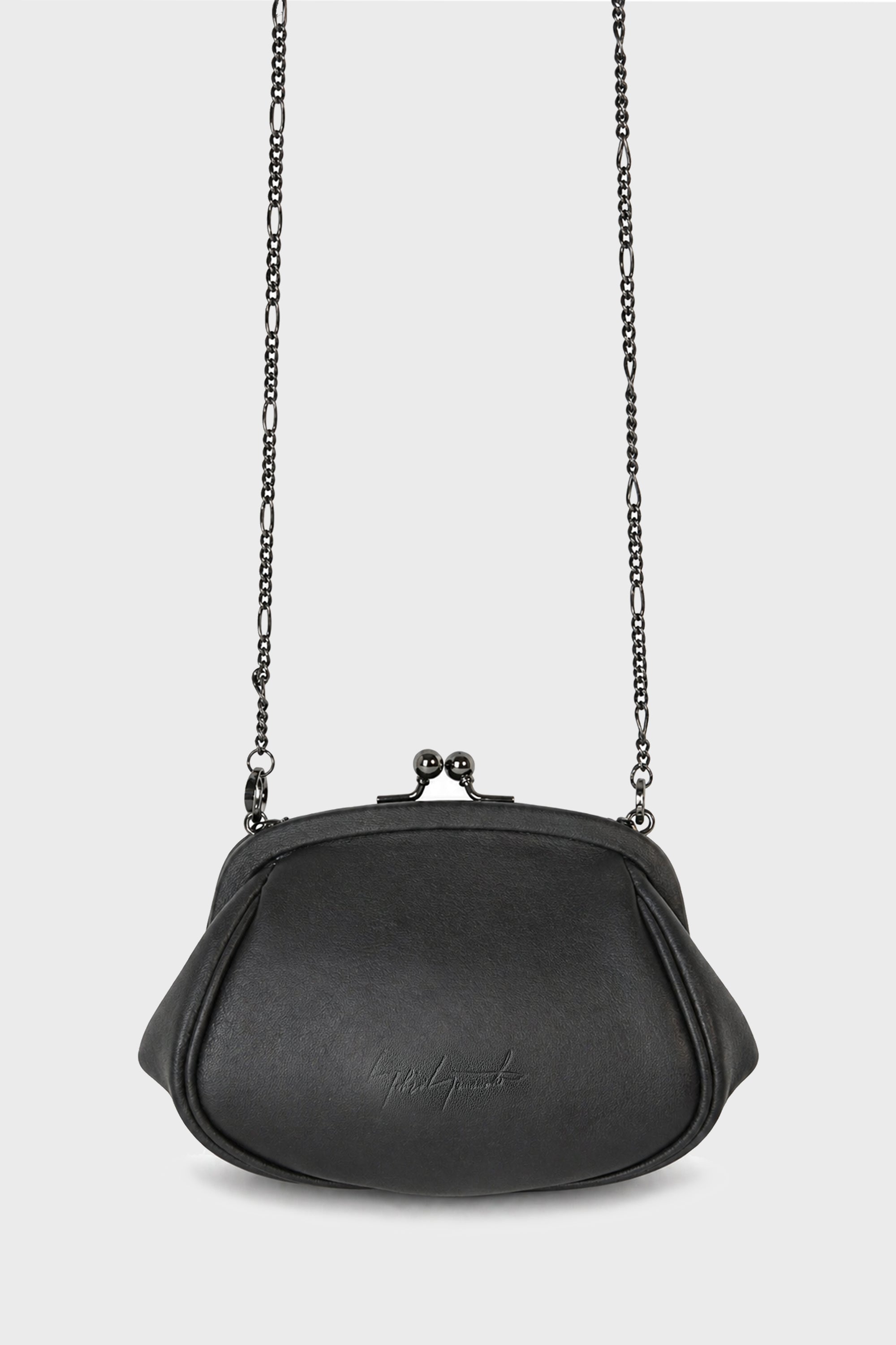 DOUBLE CLASP POUCH BLACK