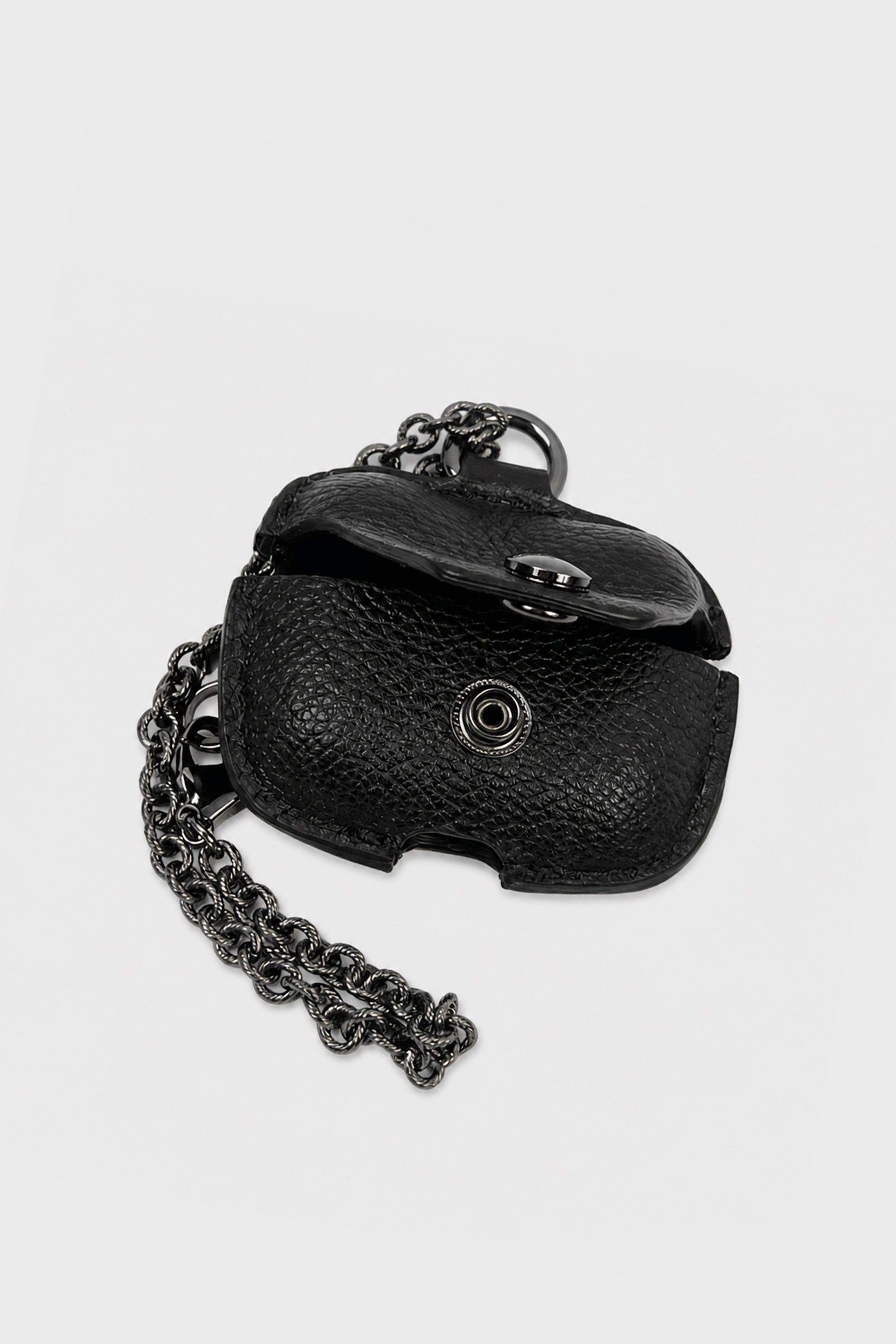 'discord' Yohji Yamamoto レザー ケース DISCORD YOHJI YAMAMOTO - Clasp Pouch S Black | DOORS NYC