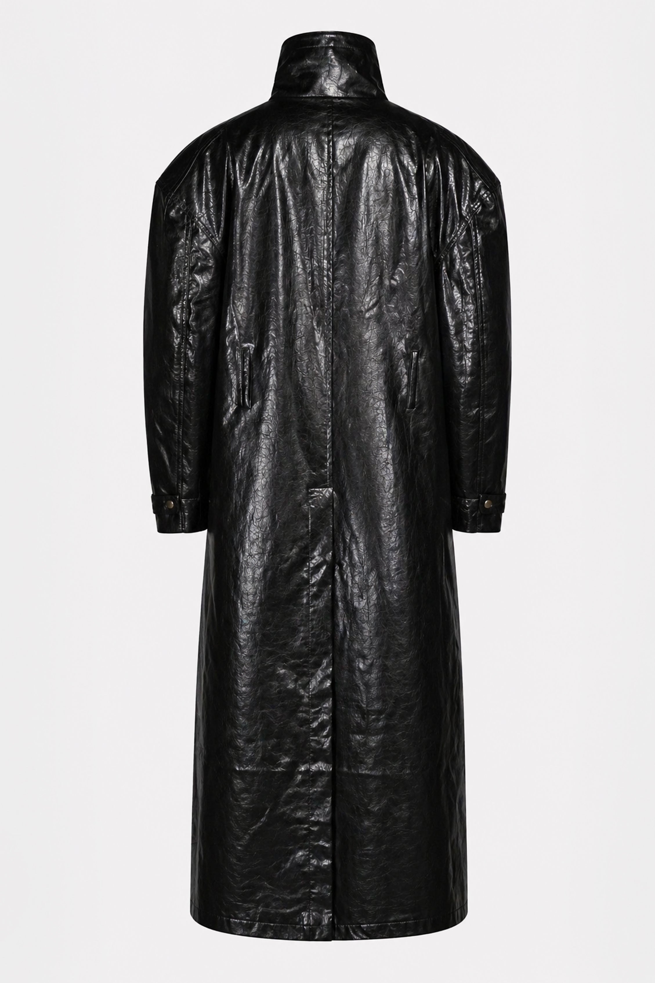 TC LEATHER TRIGUN COAT BLACK