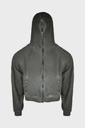 BULK SHOULDER GLADIATOR ZIP-UP HOODIE CHARCOAL