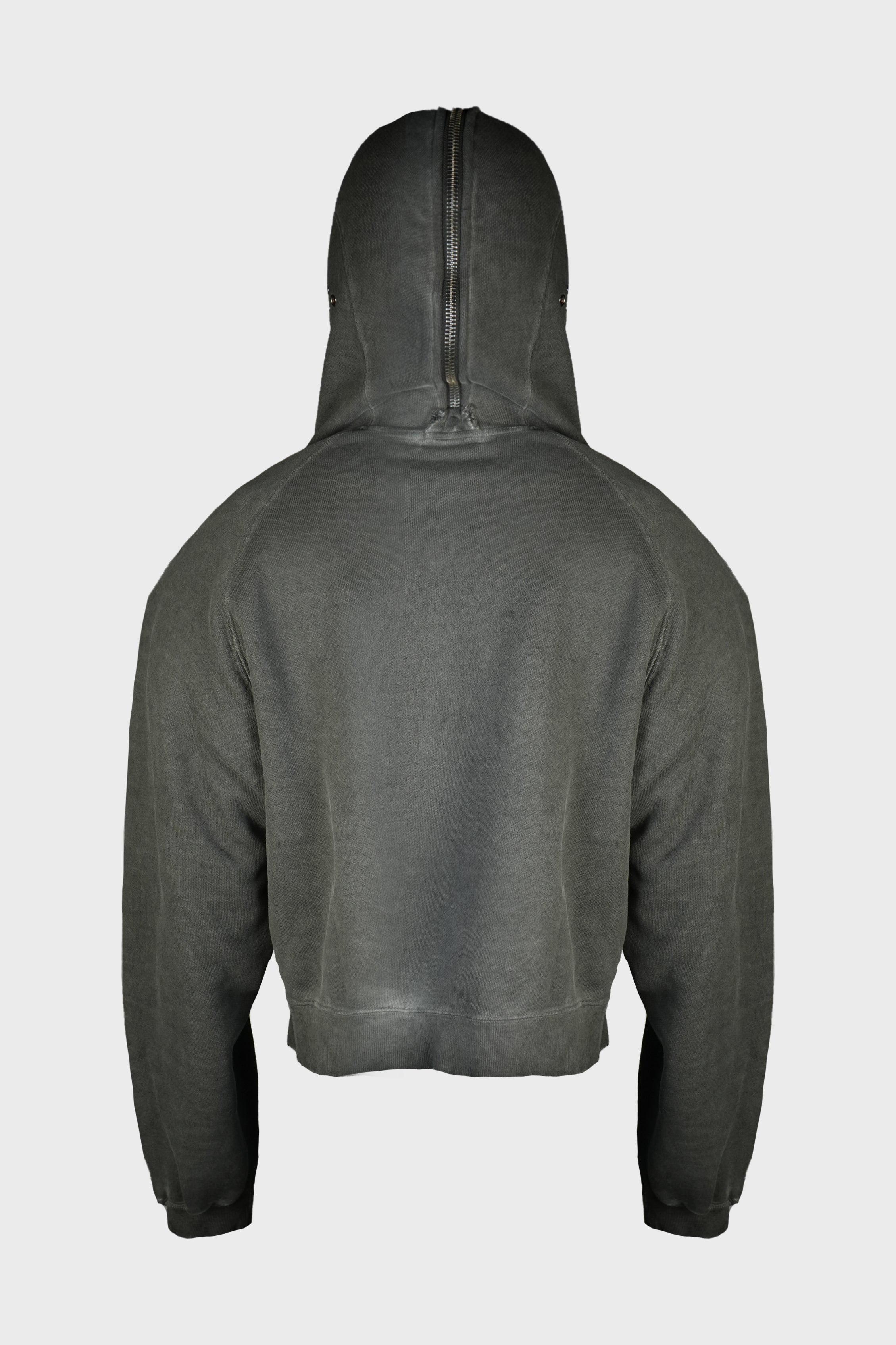 BULK SHOULDER GLADIATOR ZIP-UP HOODIE CHARCOAL