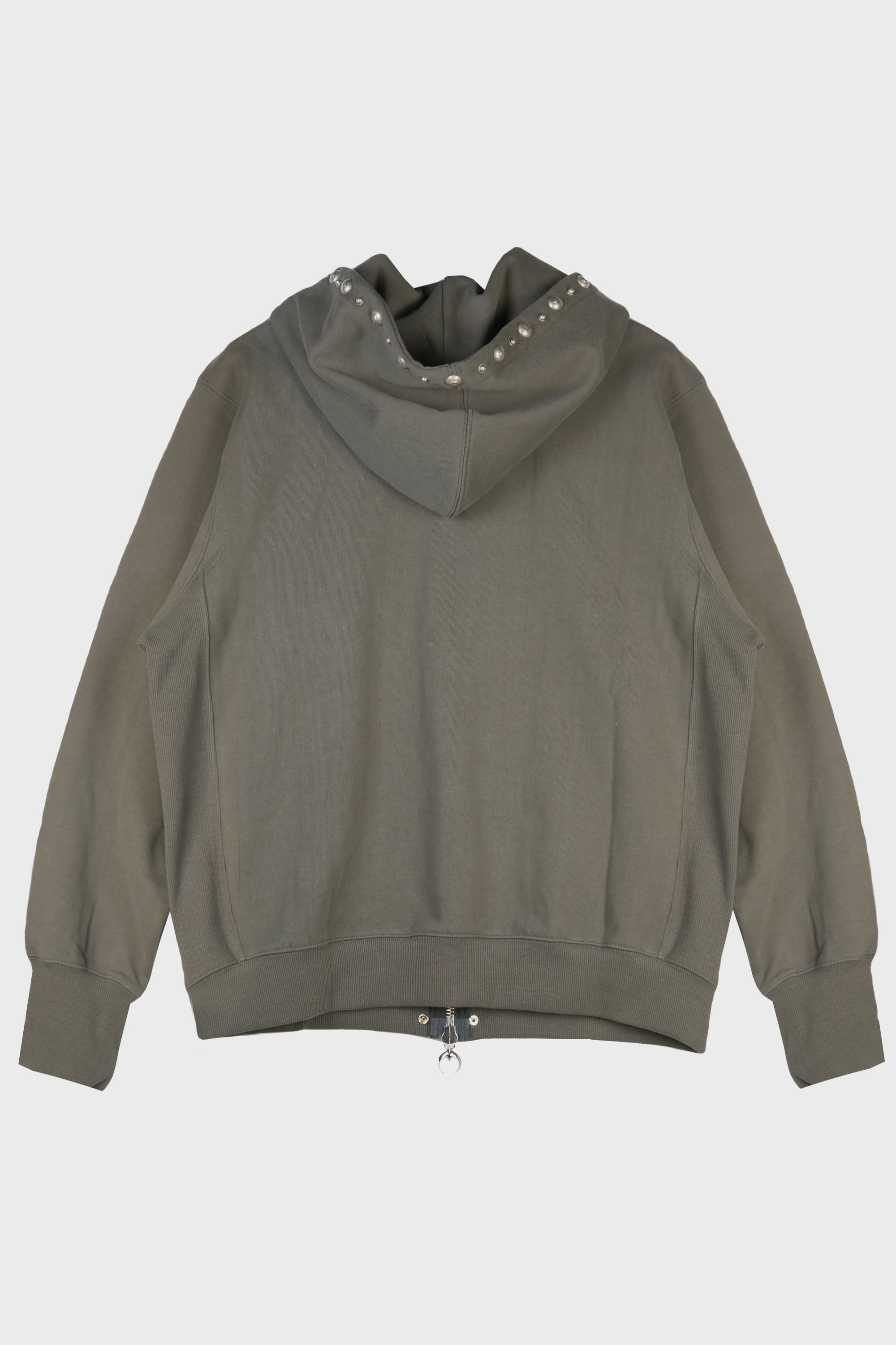TC STUDDED LINE ZIP-UP HOODIE KHAKI