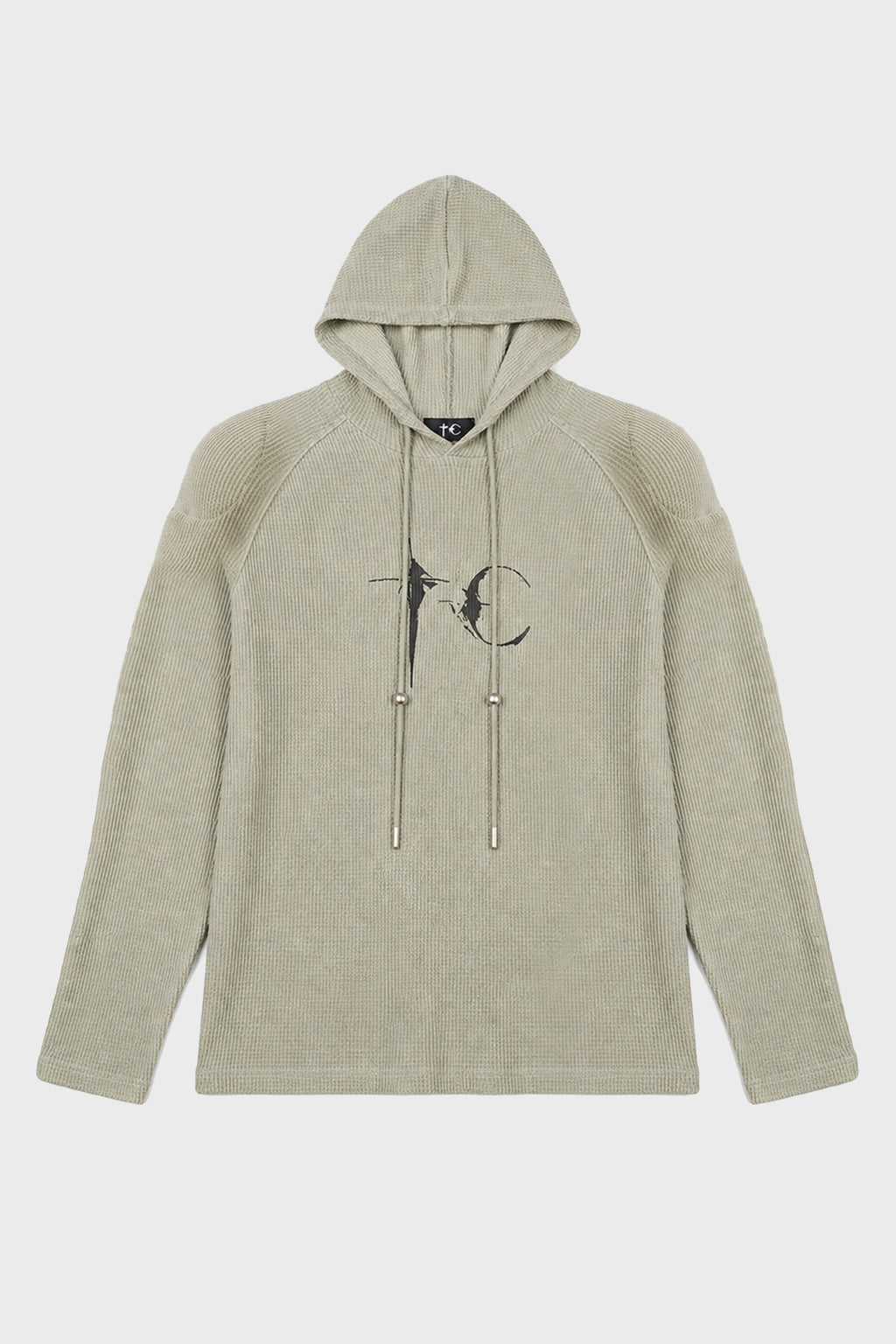BULK SHOULDER WAFFLE HOODIE KHAKI