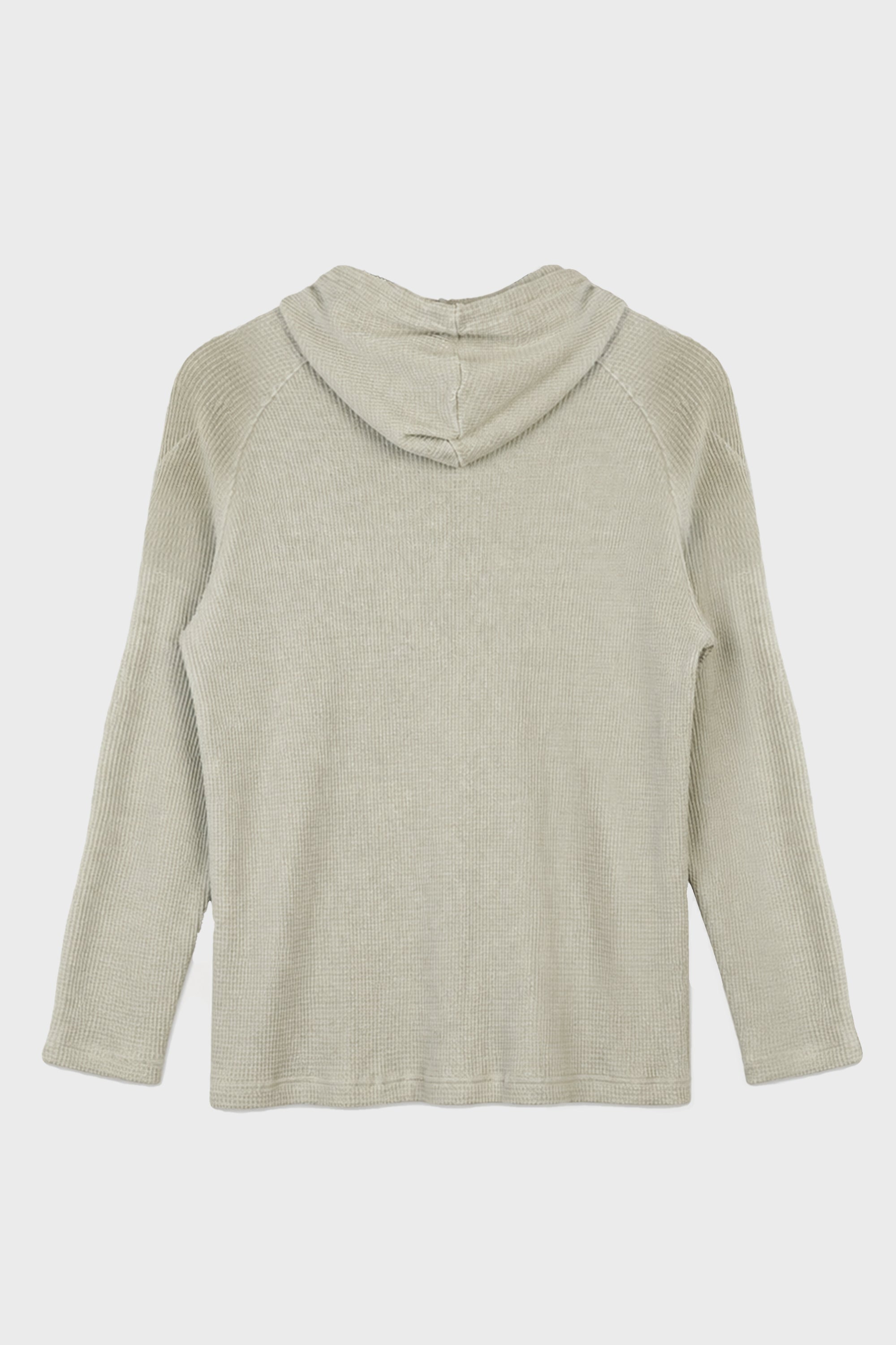 BULK SHOULDER WAFFLE HOODIE KHAKI