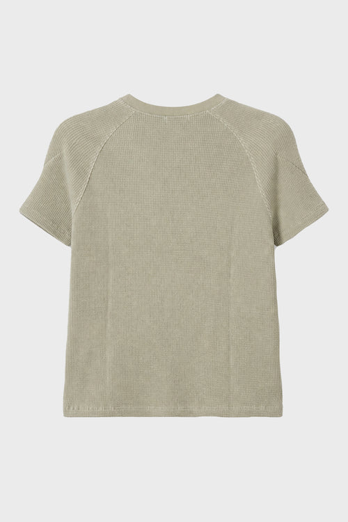 BULK SHOULDER WAFFLE T-SHIRT KHAKI