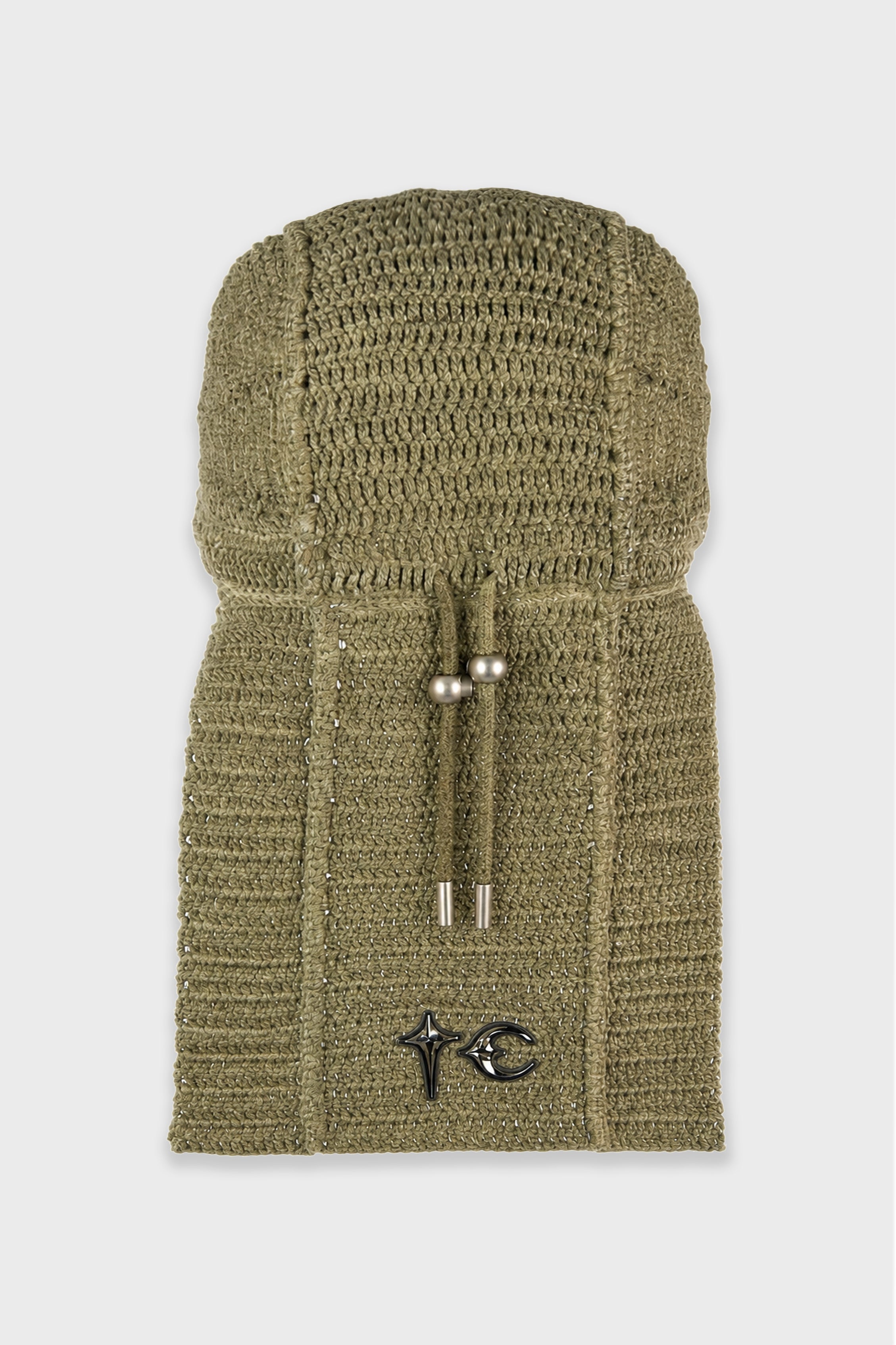 TC DESTROYED CROCHET TAIL HAT BEIGE