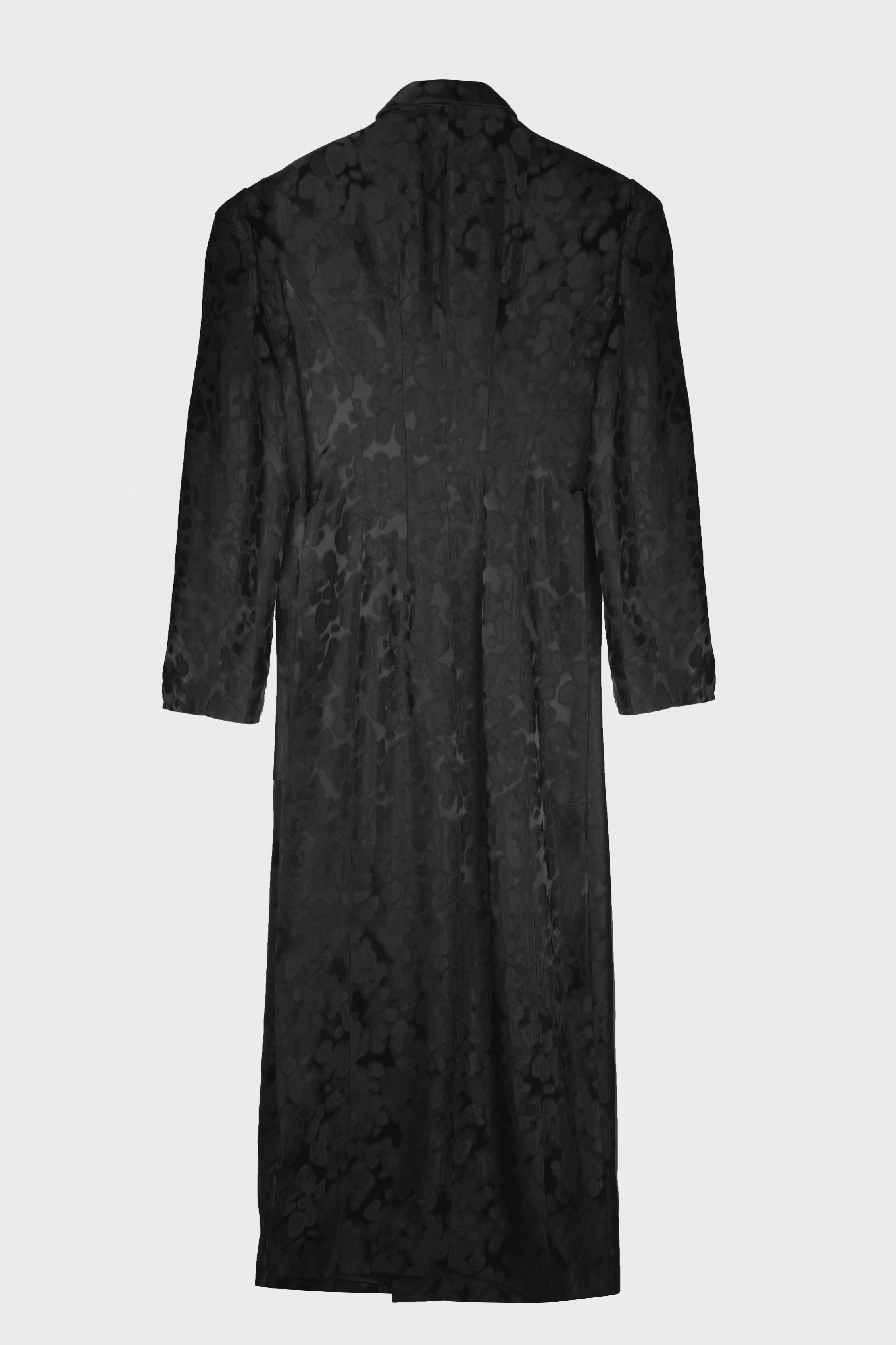 DOUBLE BREASTED COAT WITH 6 BUTTONS BLACK OIL