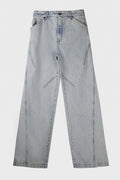 DENIM LARGE TROUSERS WITH DARTS LIGHT BLUE