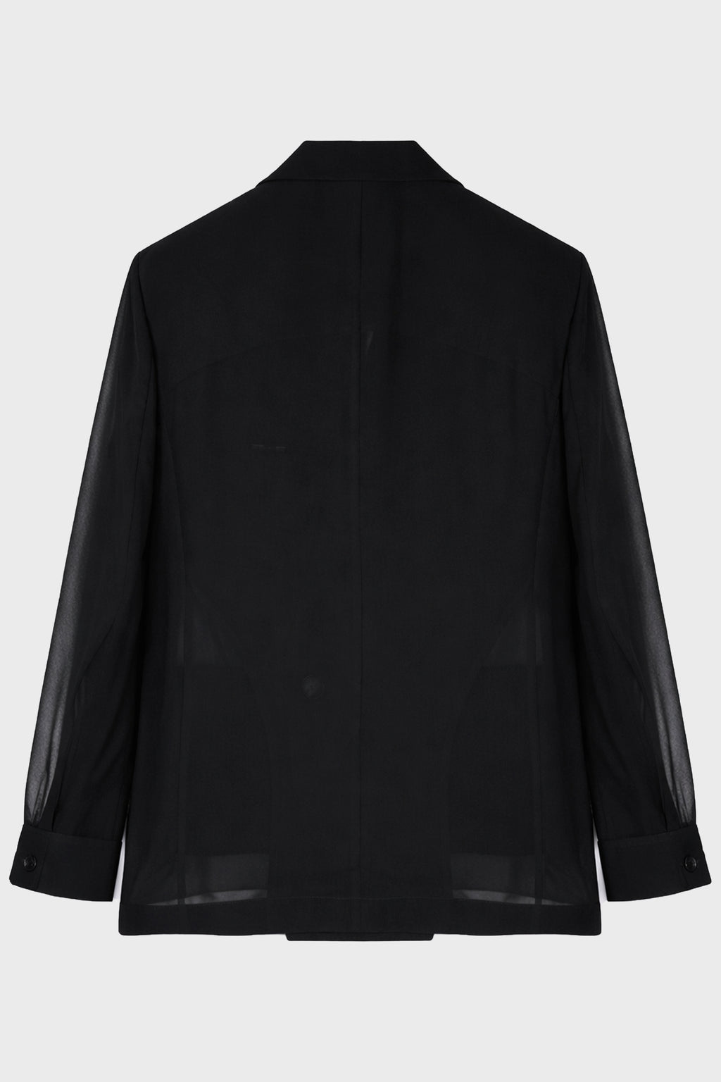 TRANSPARENT DOUBLE BREASTED JACKET WITH 4 BUTTONS