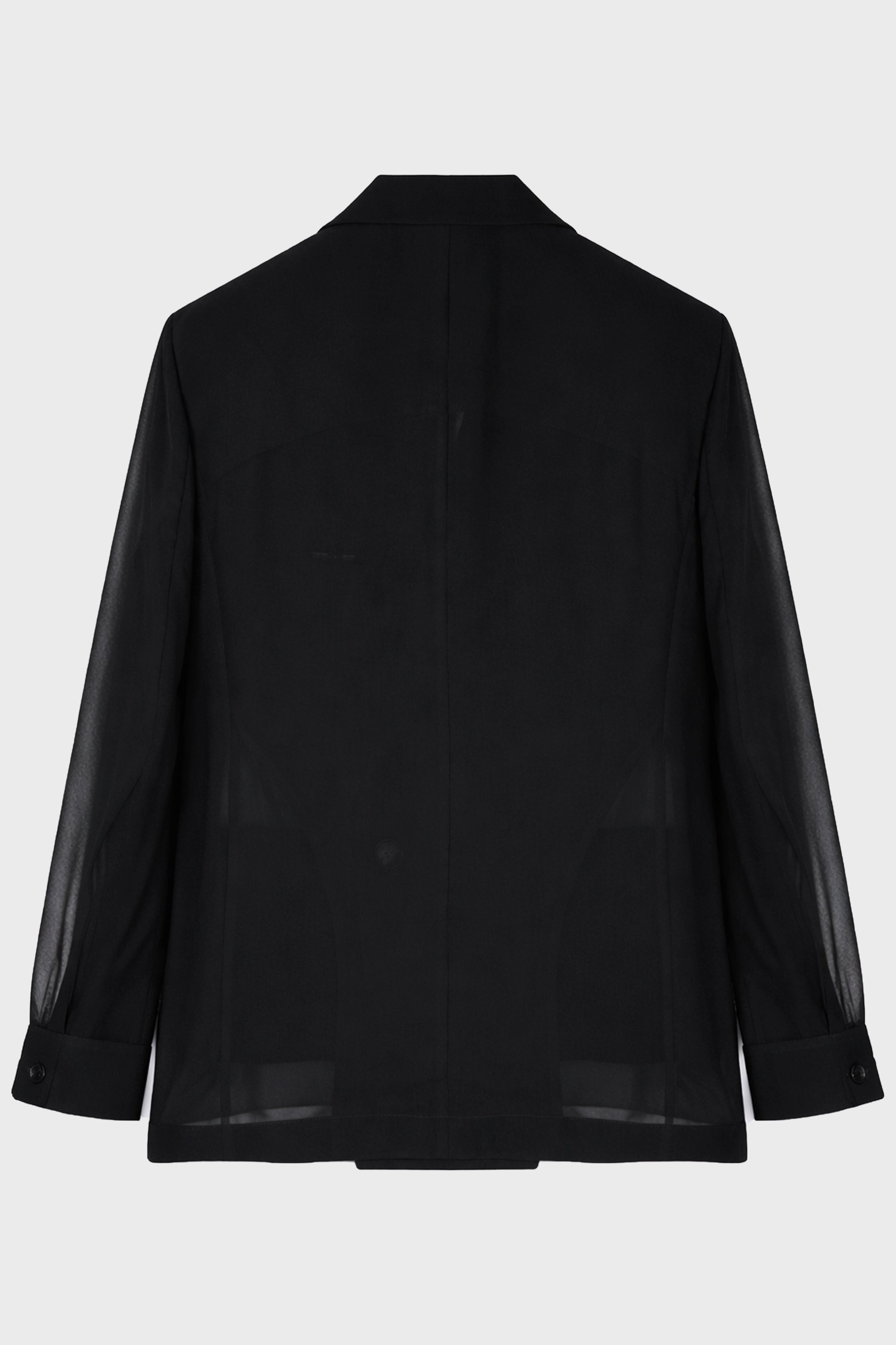 TRANSPARENT DOUBLE BREASTED JACKET WITH 4 BUTTONS