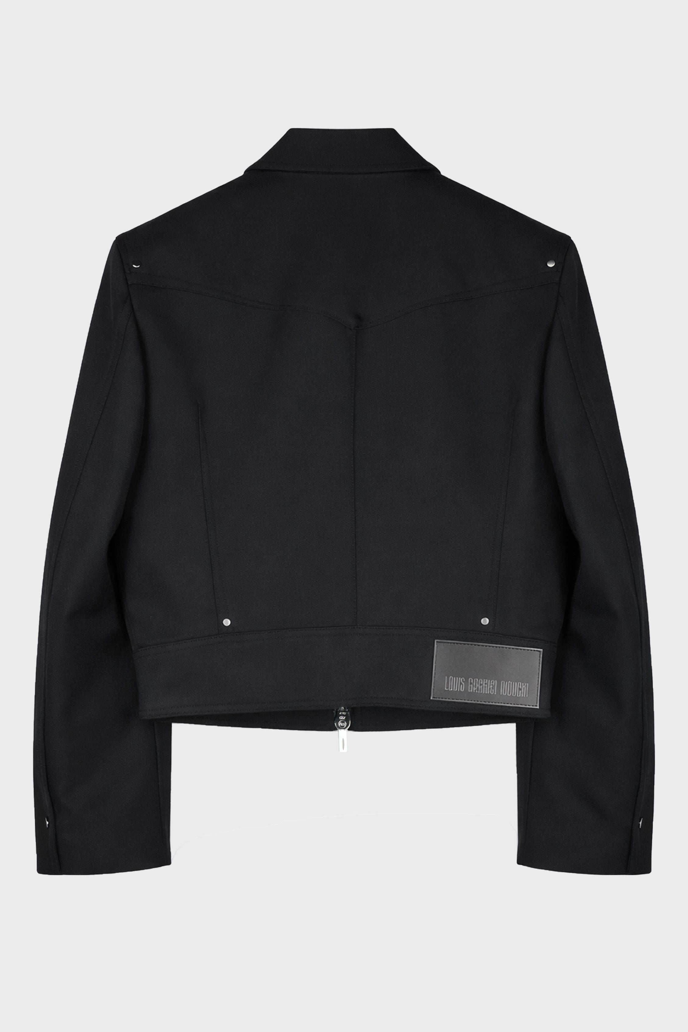 ZIPPED WIDE SHOULDERS JACKET