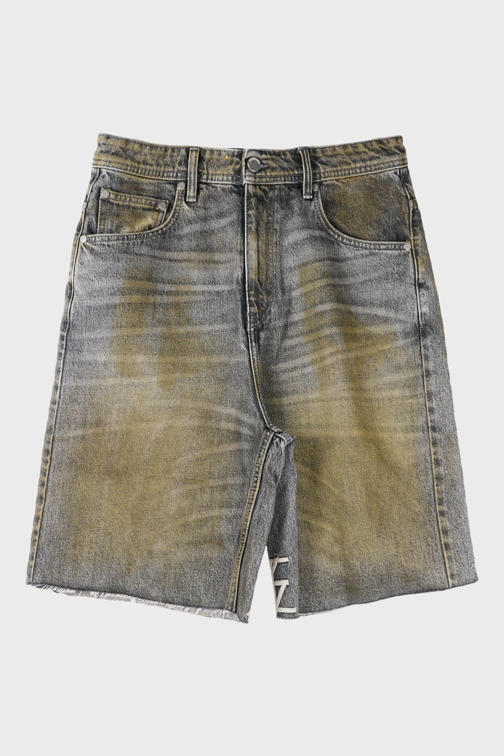 5 PKT WIDE LEG SHORTS GREENCAST + HEAVY DIRTY DMTH