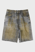5 PKT WIDE LEG SHORTS GREENCAST + HEAVY DIRTY DMTH