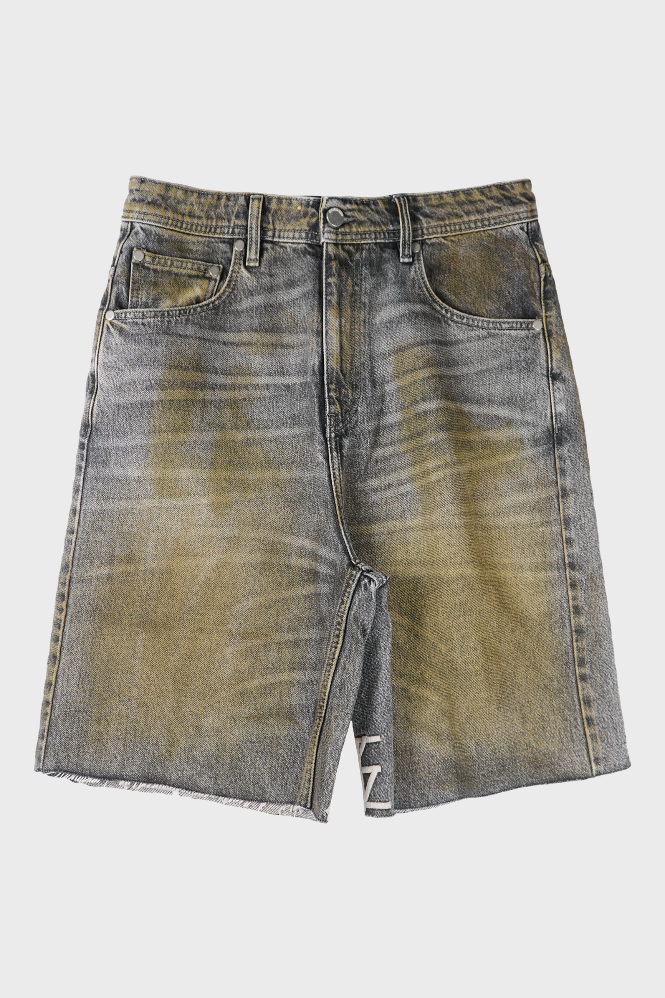 5 PKT WIDE LEG SHORTS GREENCAST + HEAVY DIRTY DMTH
