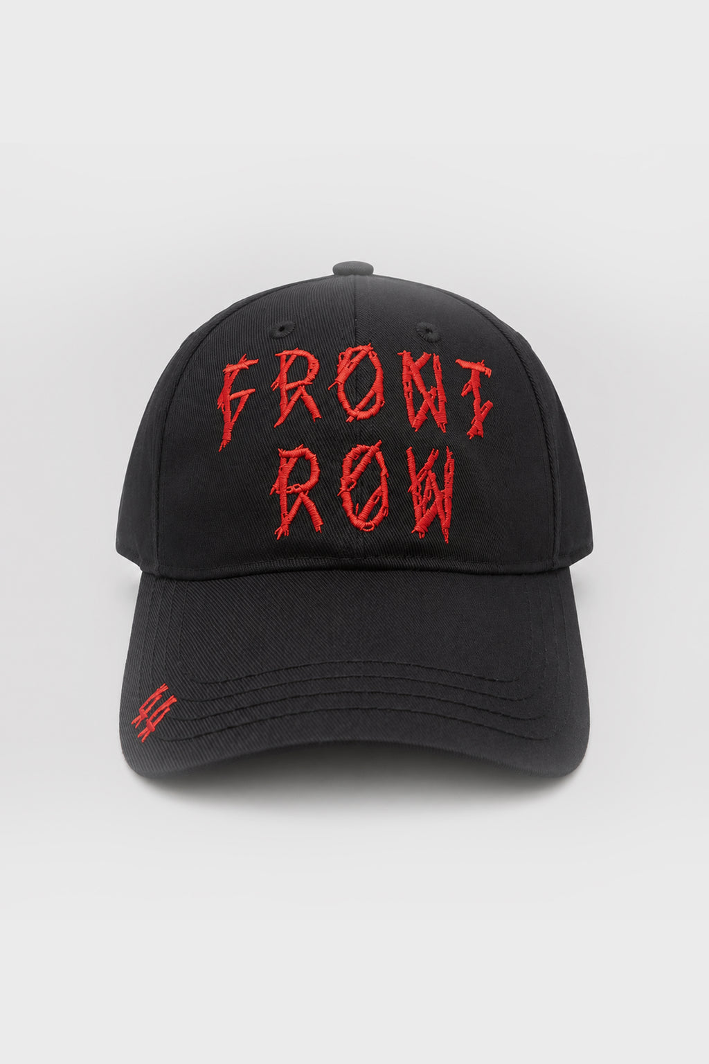 CAP BLACK + FRONT RAW SIGNAL RED