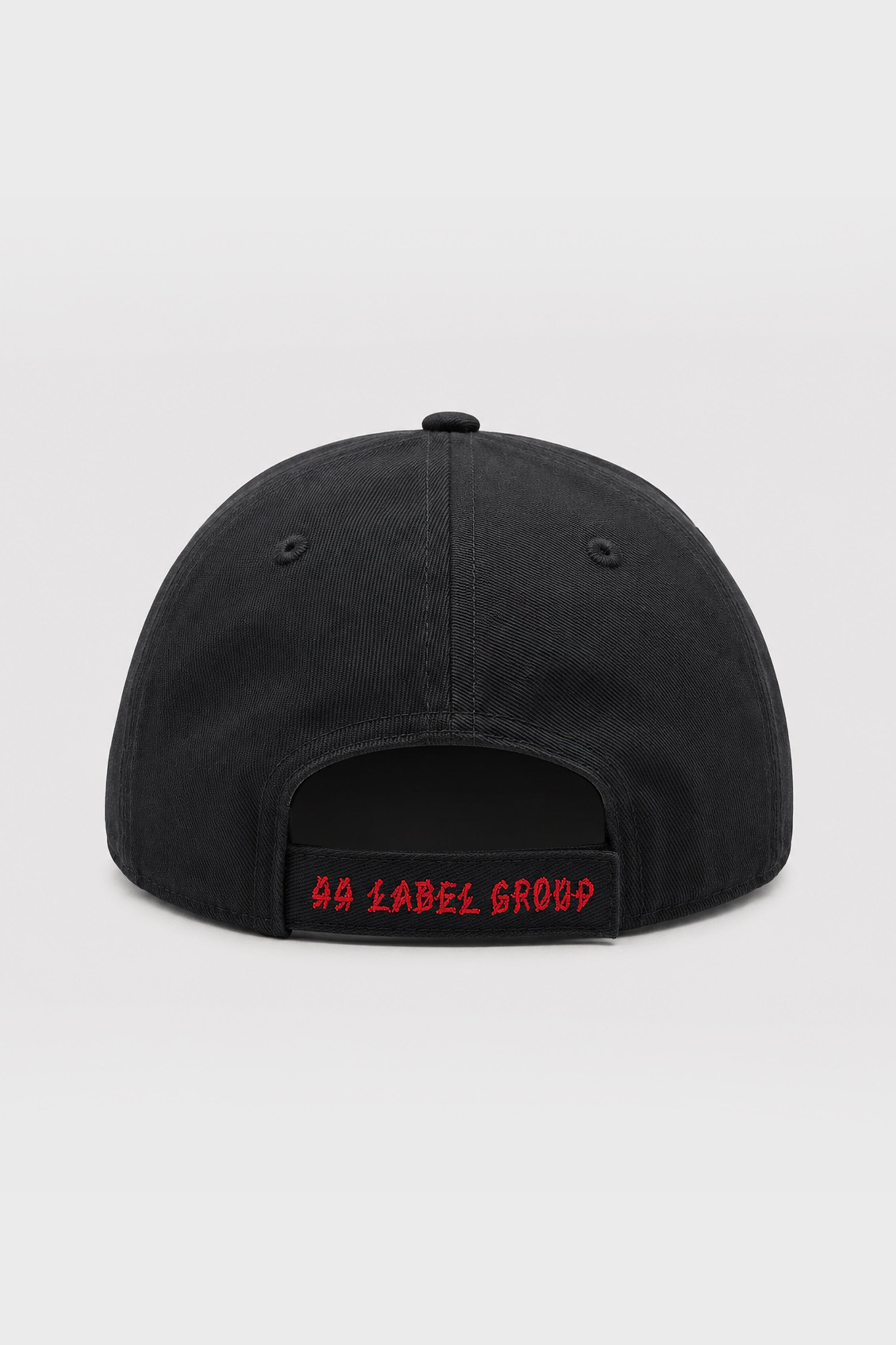 CAP BLACK + FRONT RAW SIGNAL RED