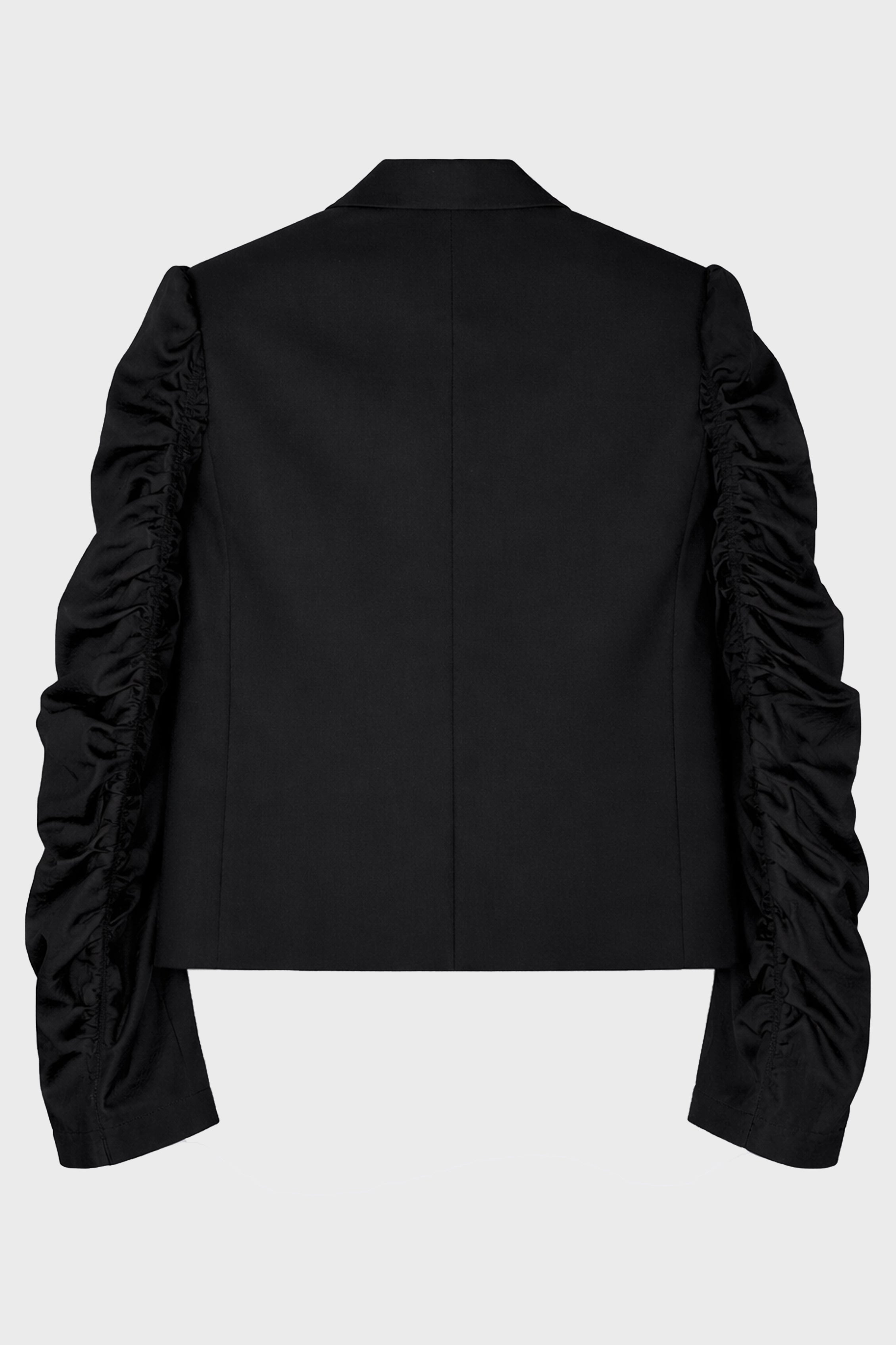 PANELLED-SLEEVE BLAZER BLACK