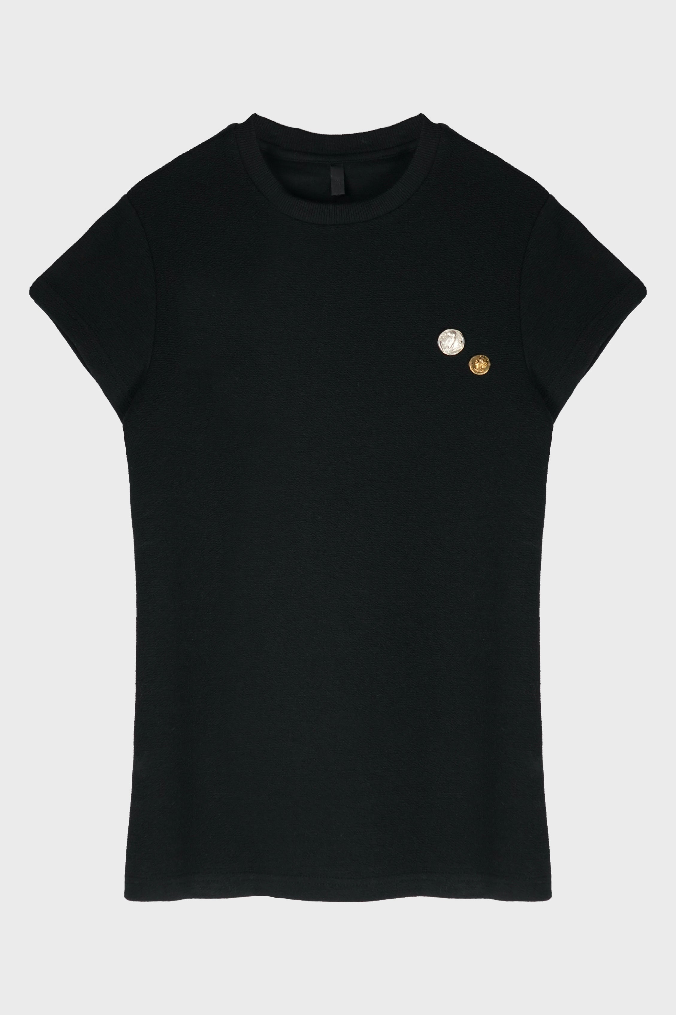 TIGHT SHORT-SLEEVED T-SHIRT BLACK