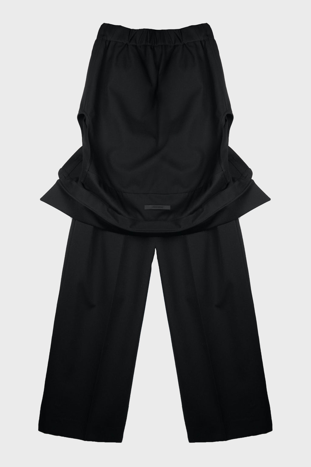 WOOL SHIRT-WAIST TROUSERS BLACK