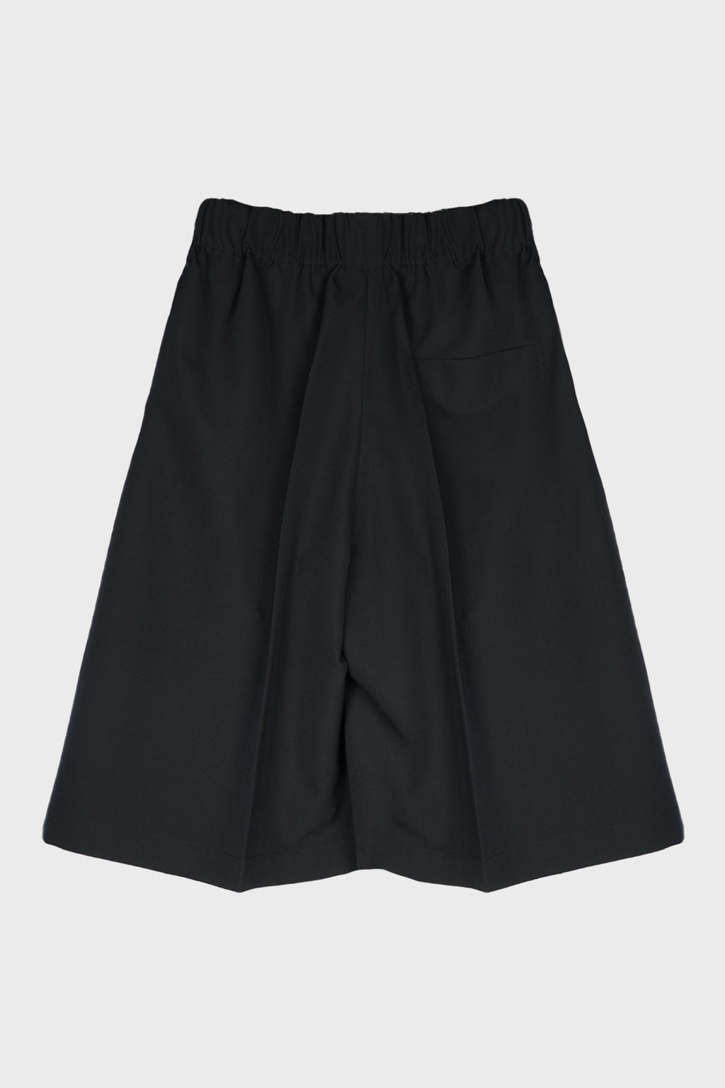 SILK WOOL SHORTS BLACK