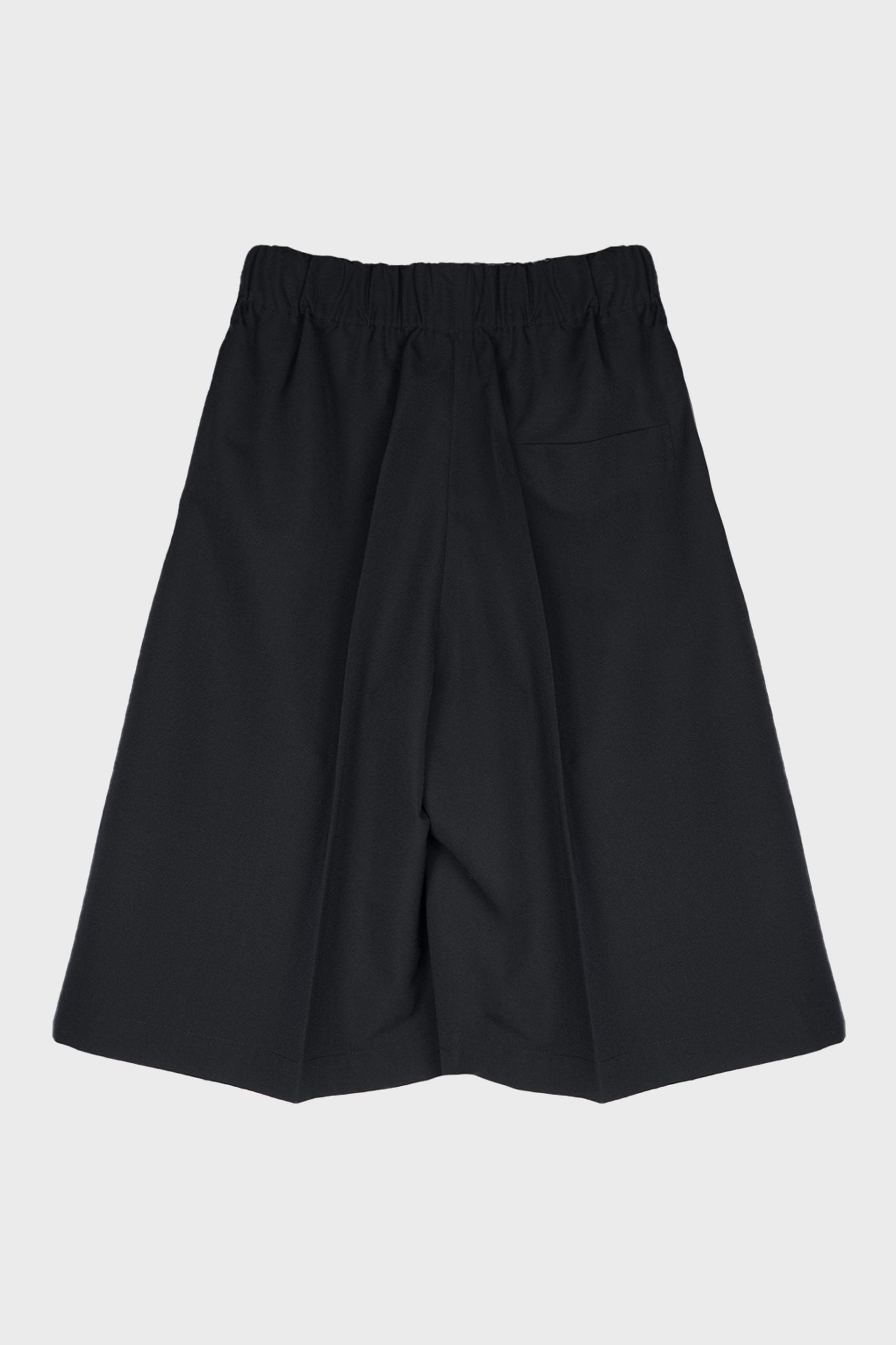 SILK WOOL SHORTS BLACK