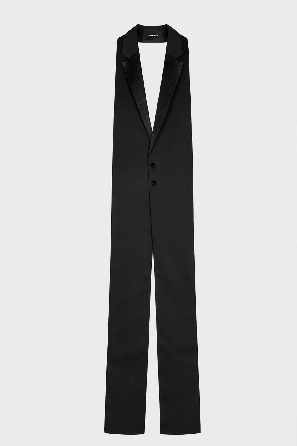 SUIT COLLAR SHAWL BLACK