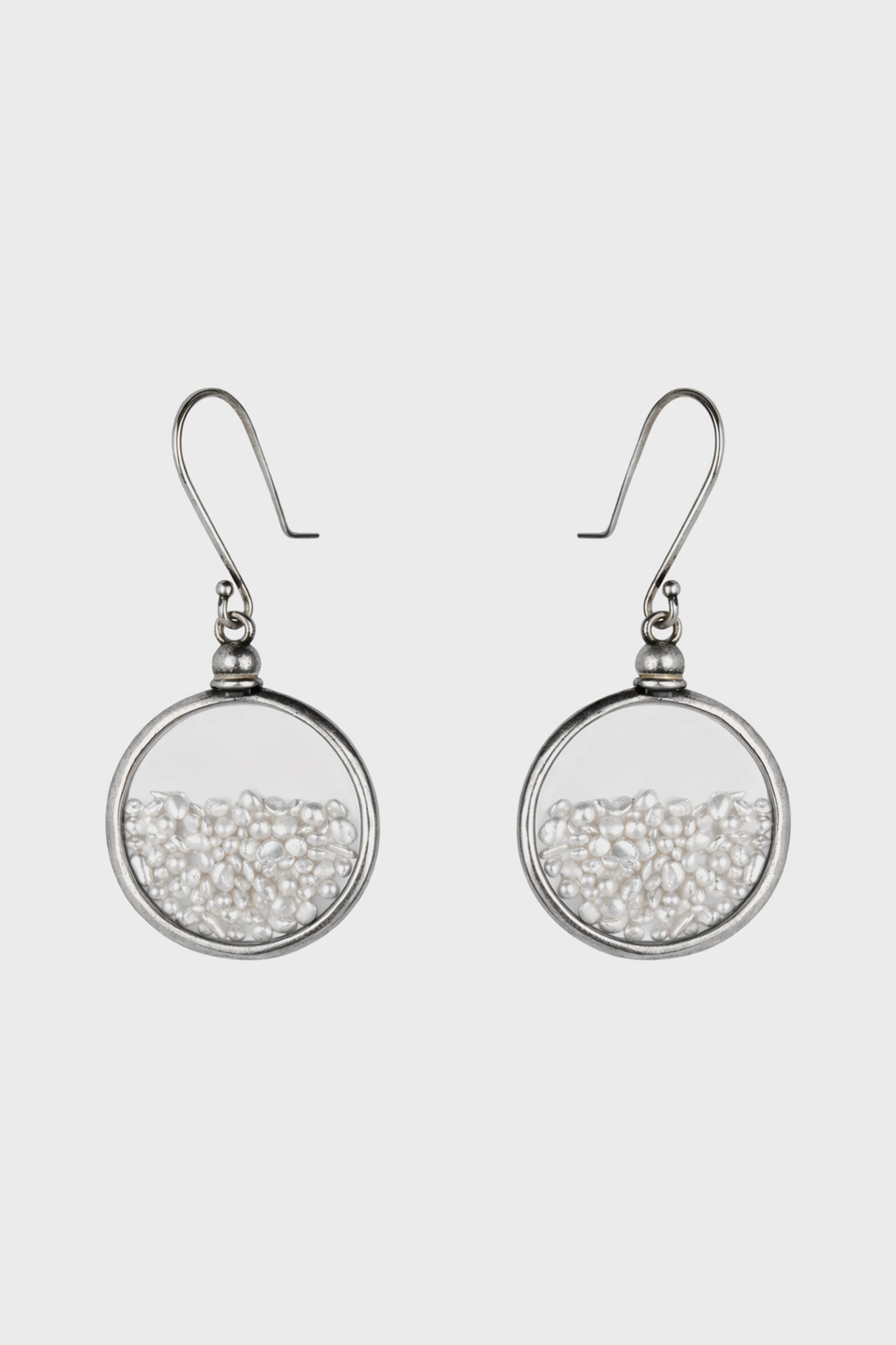 PAULIN EARRINGS WITH LITTLE BALLS ANTIQUE SILVER