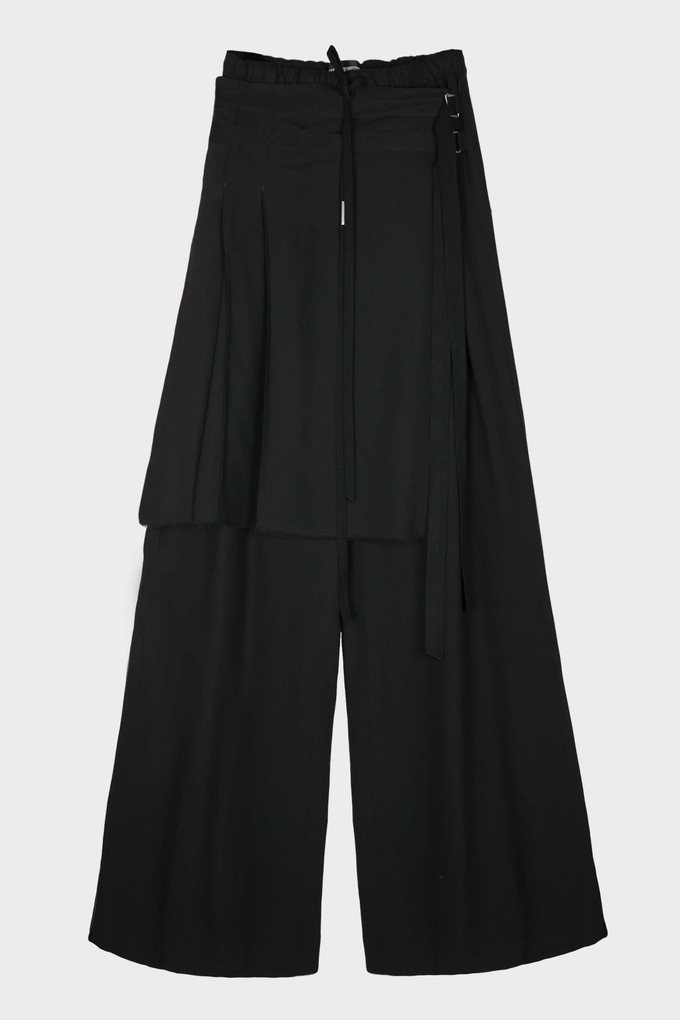 MARKE COMFORT LOUNGE PANTS WITH BELTED APRON BLACK