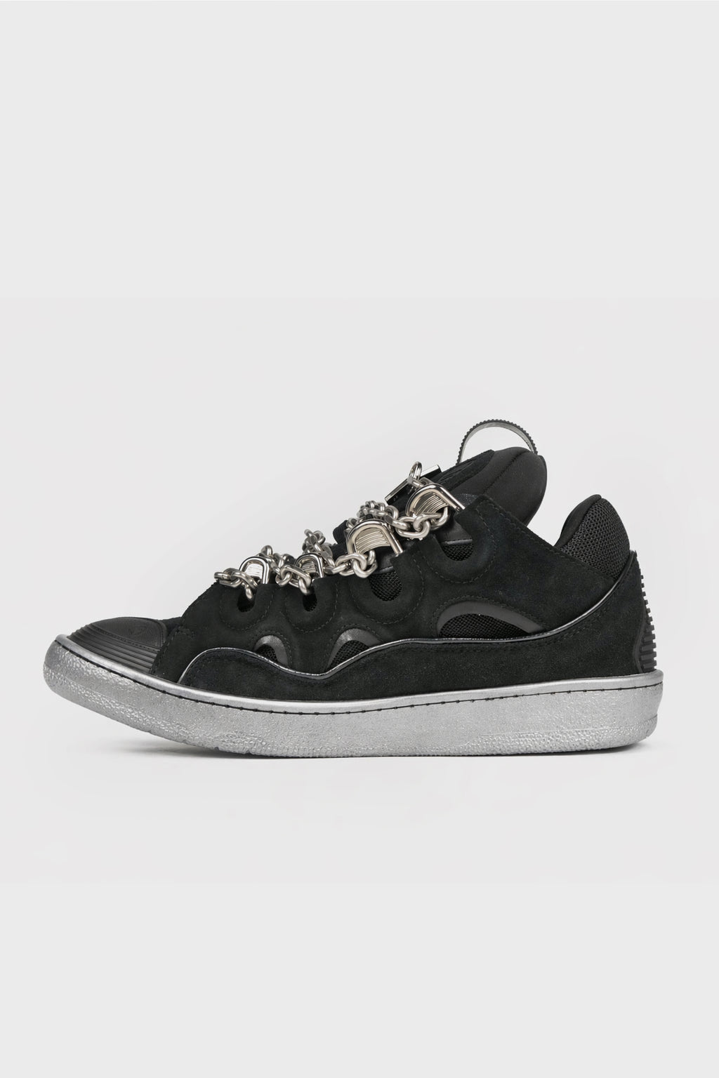 CURB SNEAKERS BLACK/SILVER