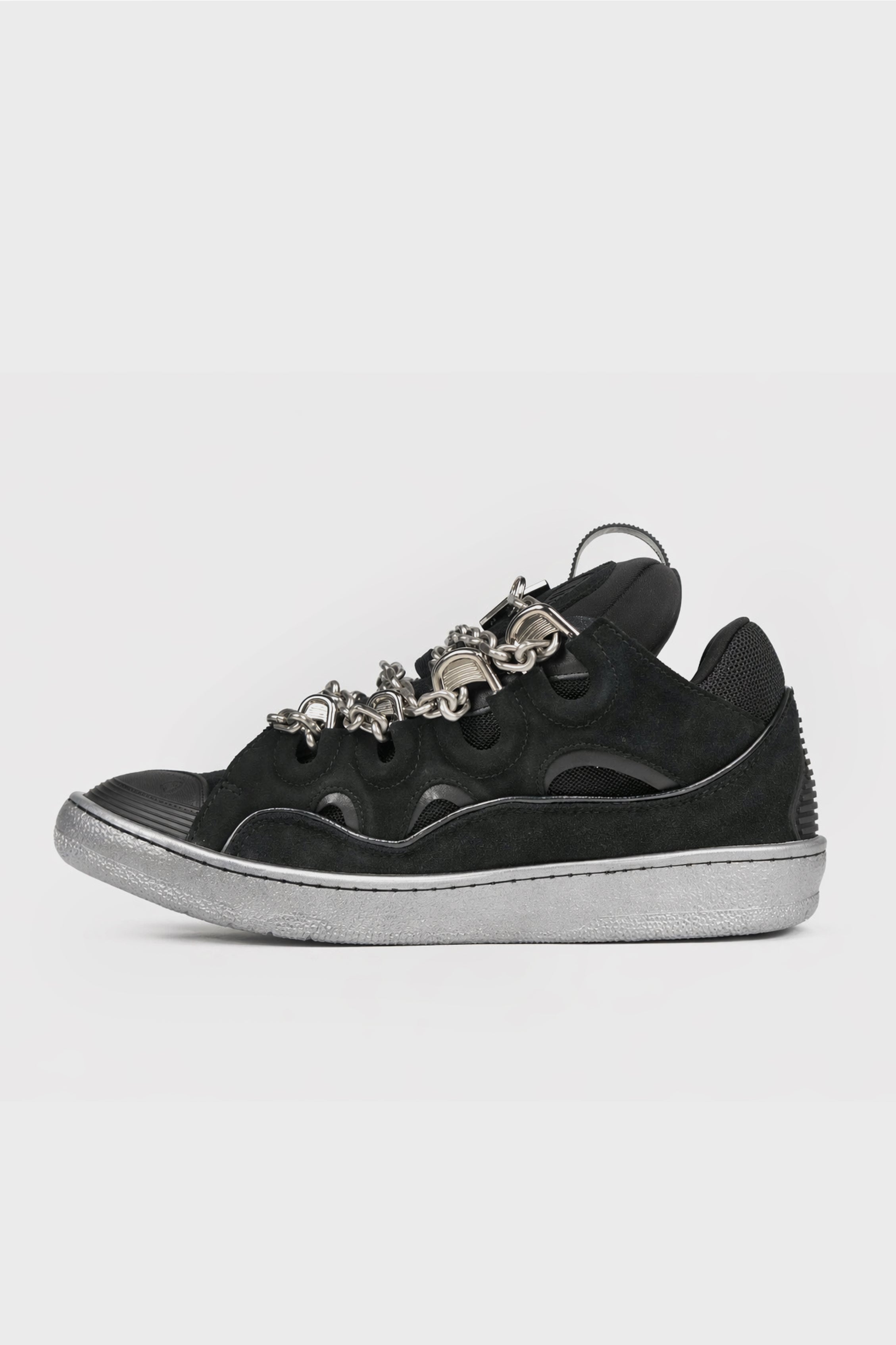 CURB SNEAKERS BLACK/SILVER