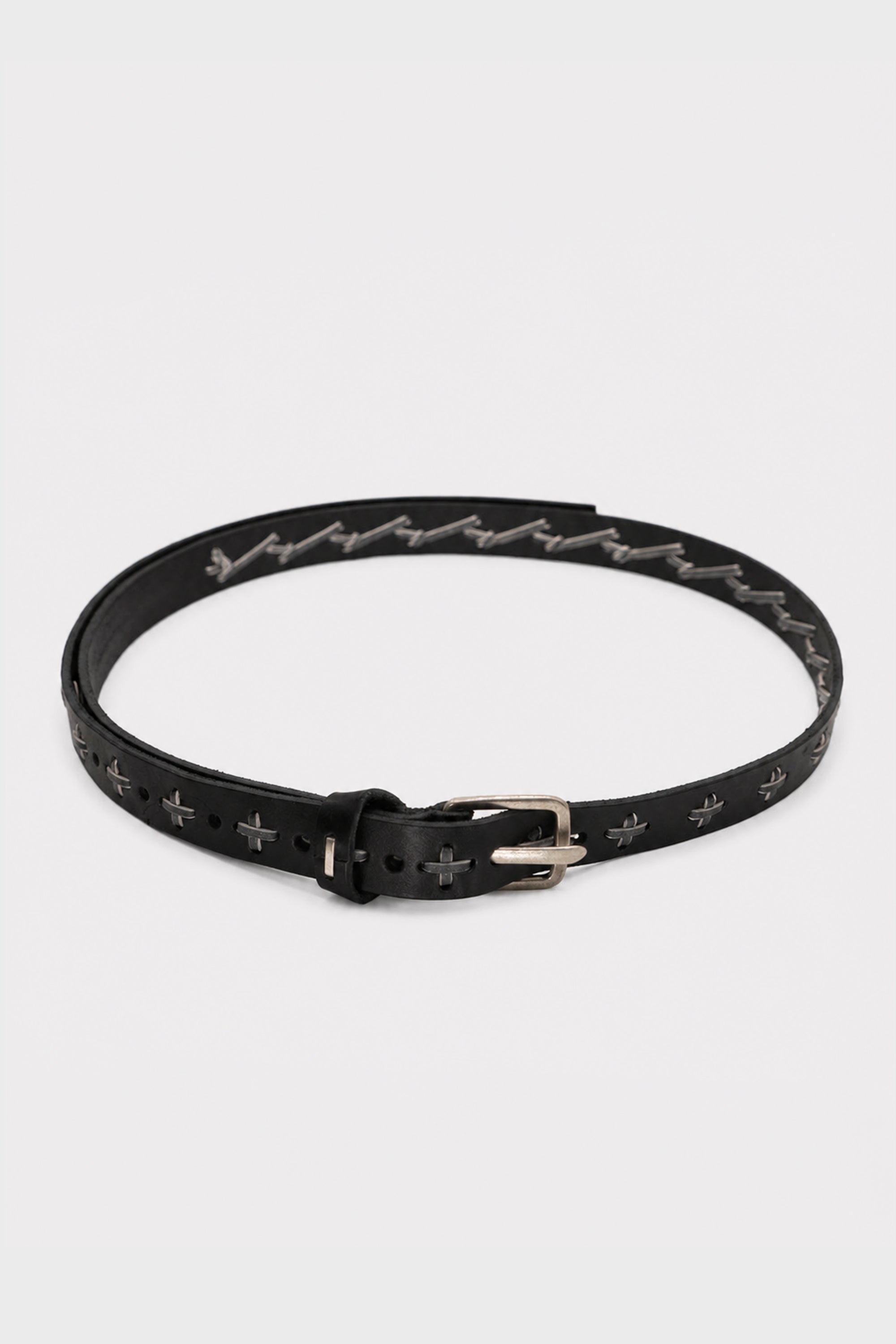 STITCH CROSSES MEDIUM BELT BLACK/CARBON
