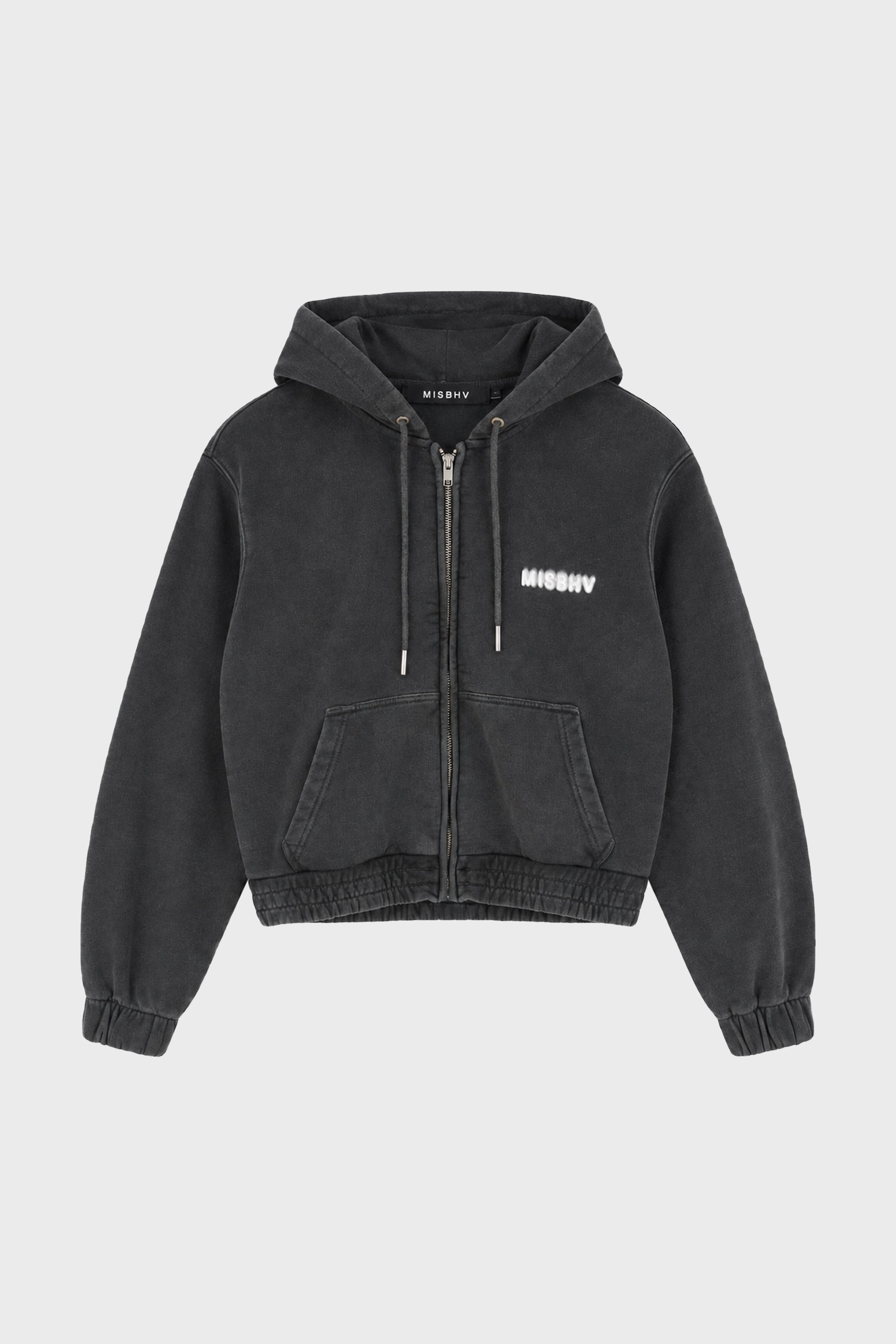 COMMUNITY ZIPPED HOODIE WASHED BLACK