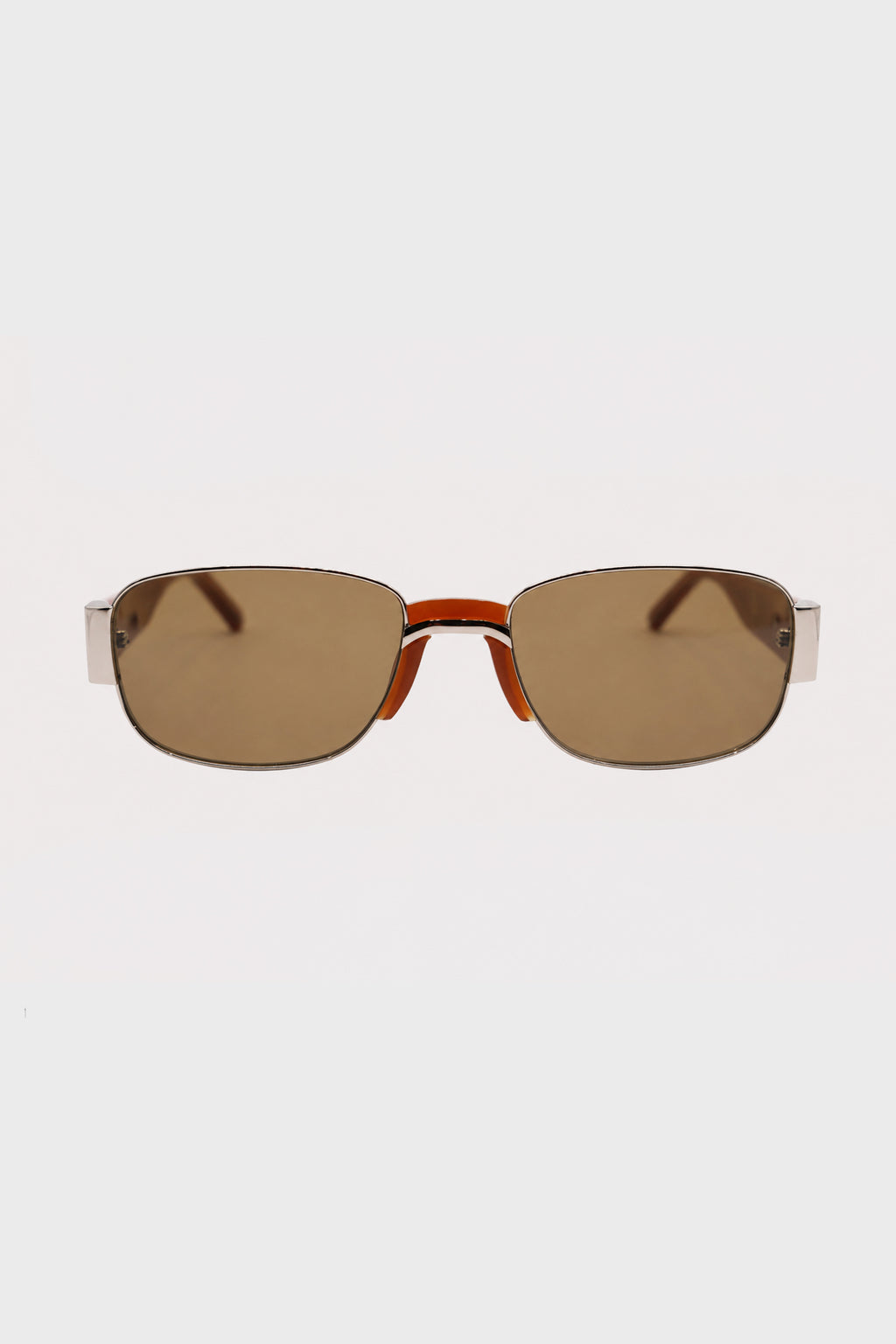 × DRIES VAN NOTEN RECTANGULAR SUNGLASSES SILVER/BROWN