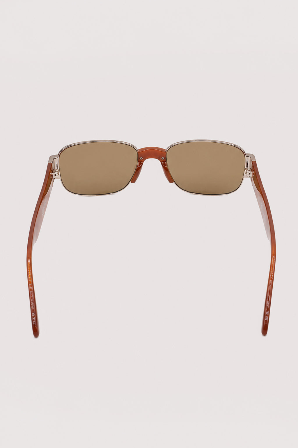 × DRIES VAN NOTEN RECTANGULAR SUNGLASSES SILVER/BROWN