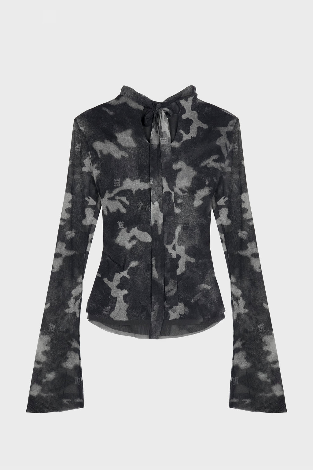 CAMO MESH LONGSLEEVE TOP