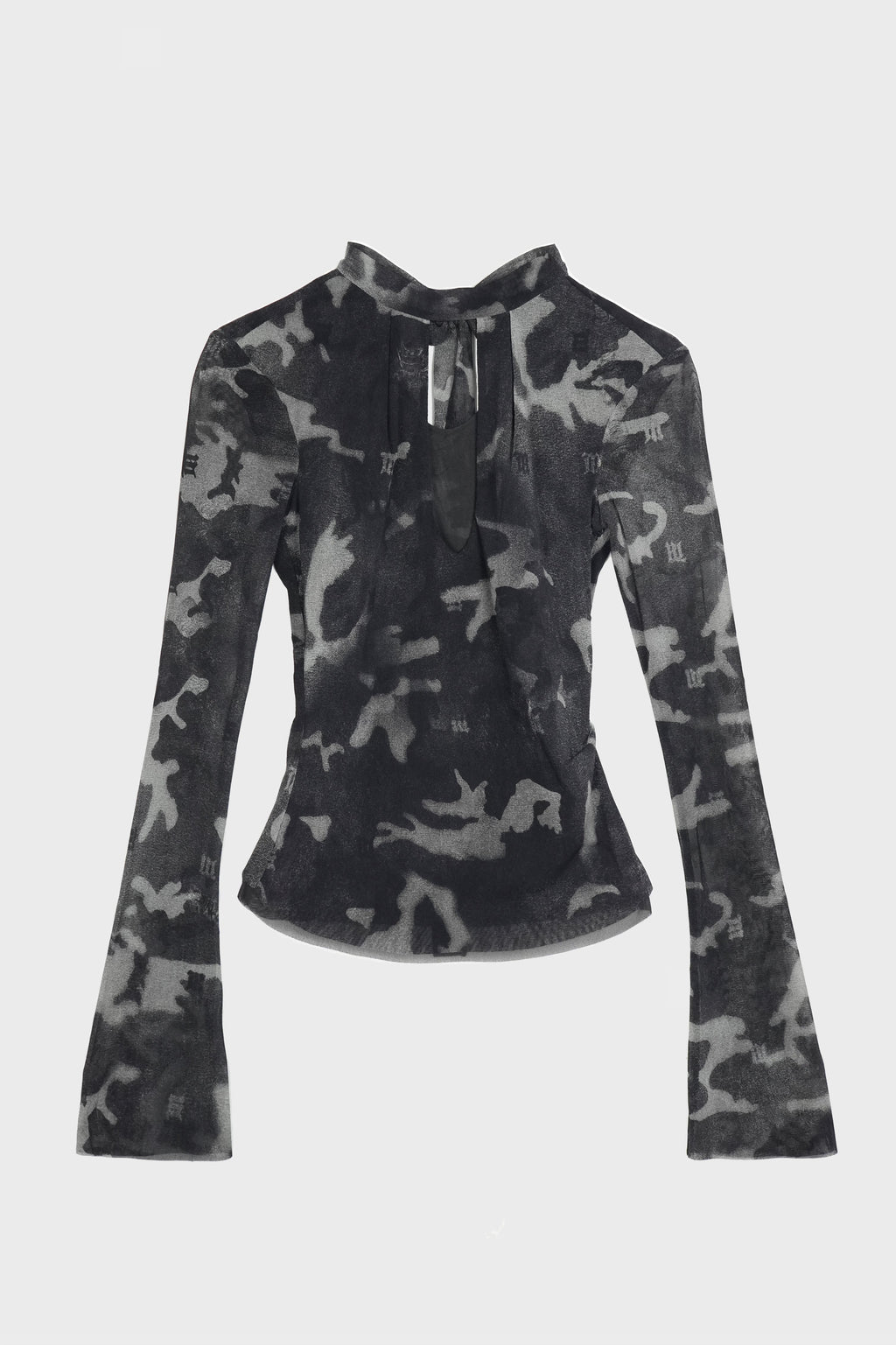 CAMO MESH LONGSLEEVE TOP