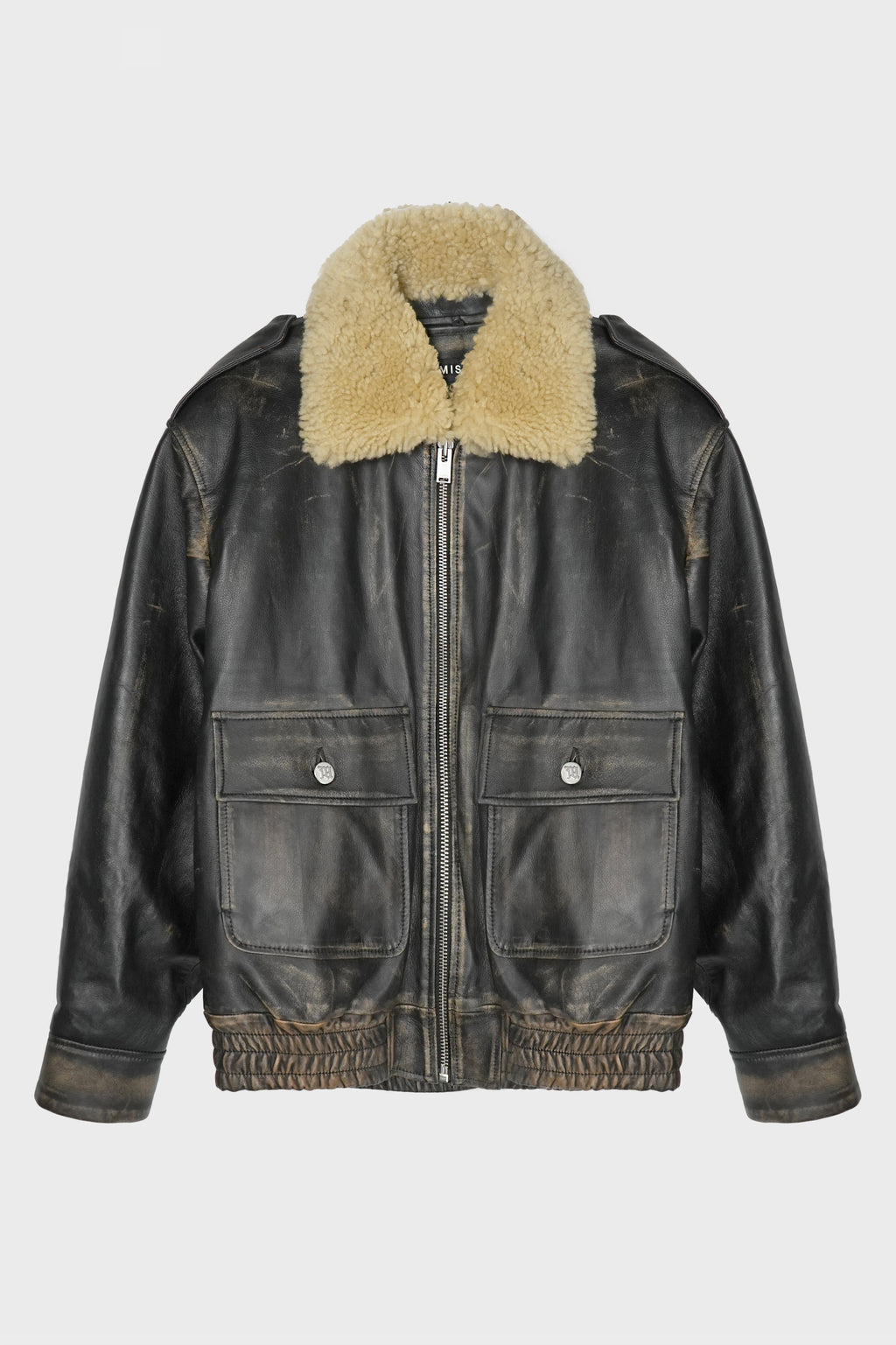 LEATHER AVIATOR JACKET