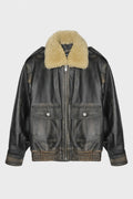 LEATHER AVIATOR JACKET
