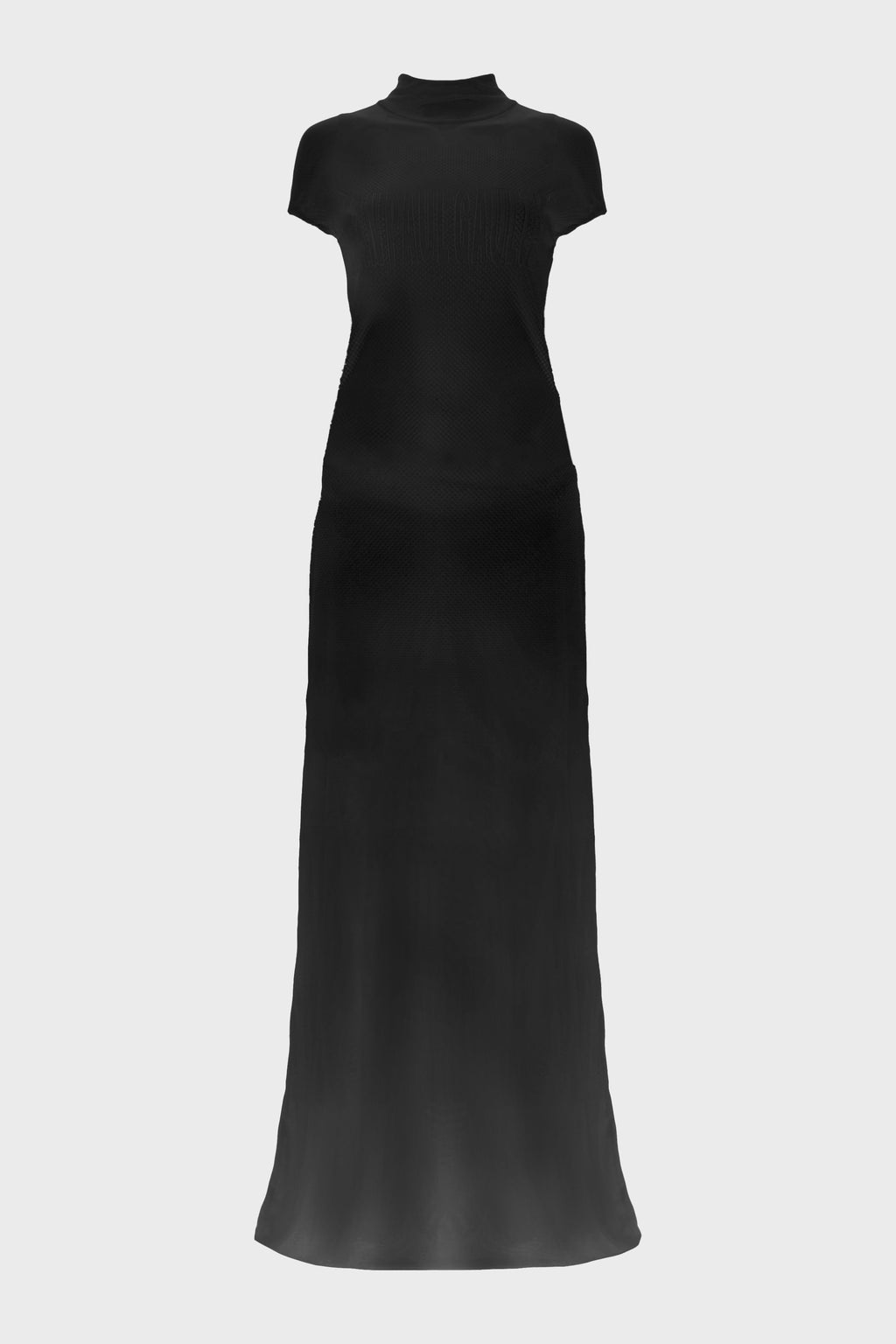MESH SLEEVELESS LONG DRESS BLACK