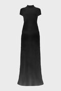 MESH SLEEVELESS LONG DRESS BLACK