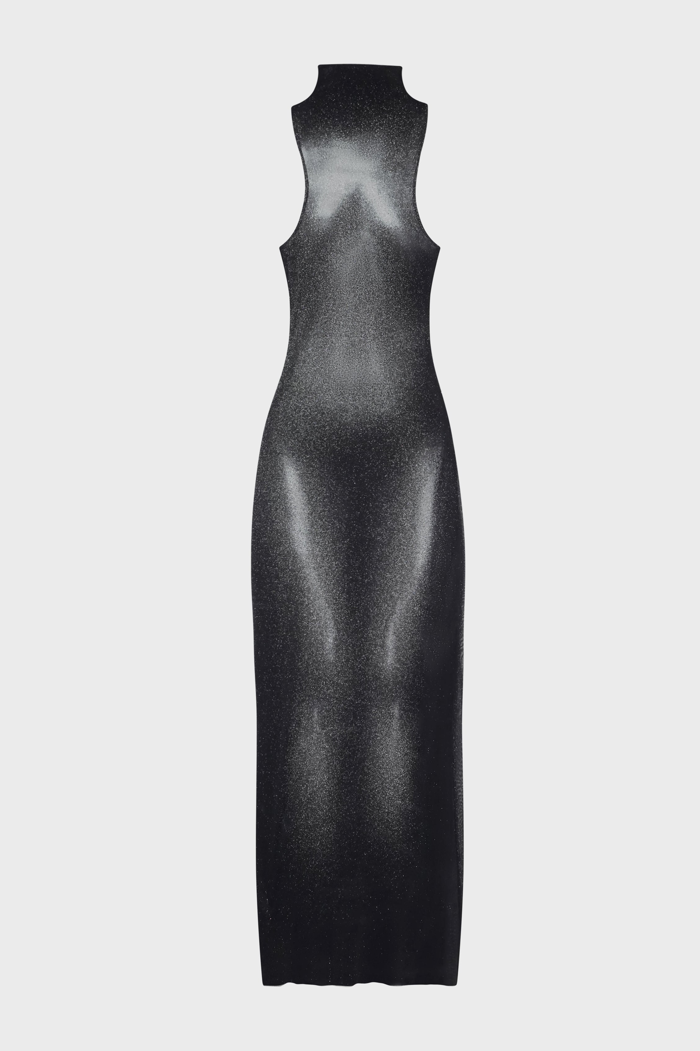MESH LONG DRESS "BODY DUST” W/ SPARKLES SPRAY