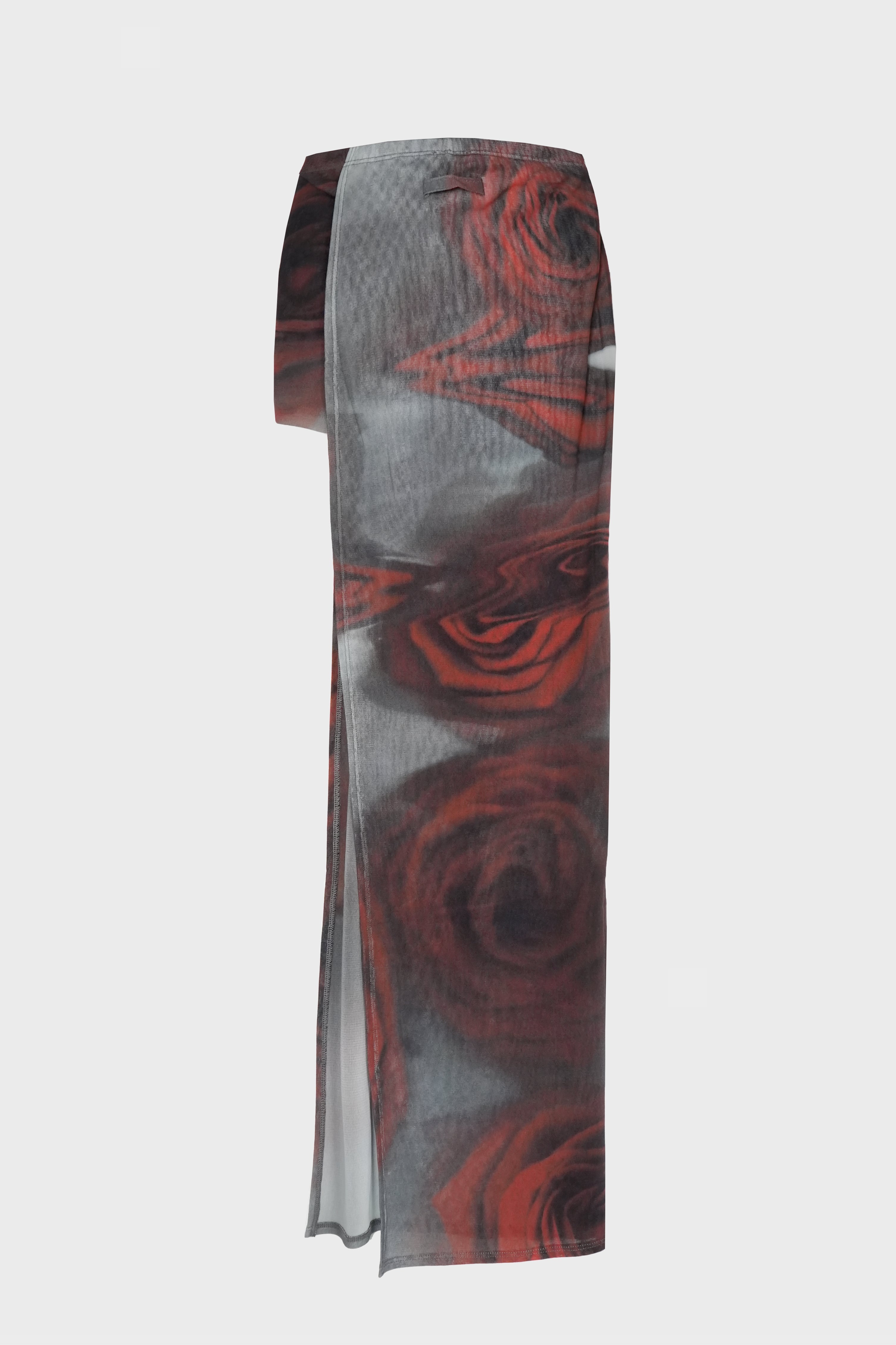 MESH MINI SHORT W/ SKIRT "BLURRY ROSES"