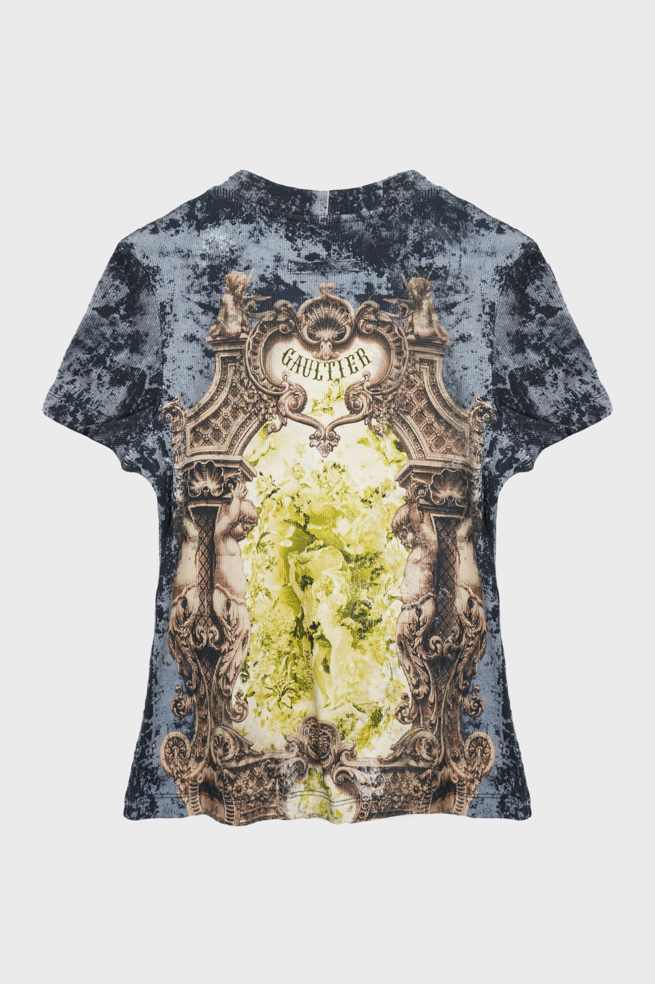 COTTON RIBBED TEE-SHIRT "MÉDAILLON"