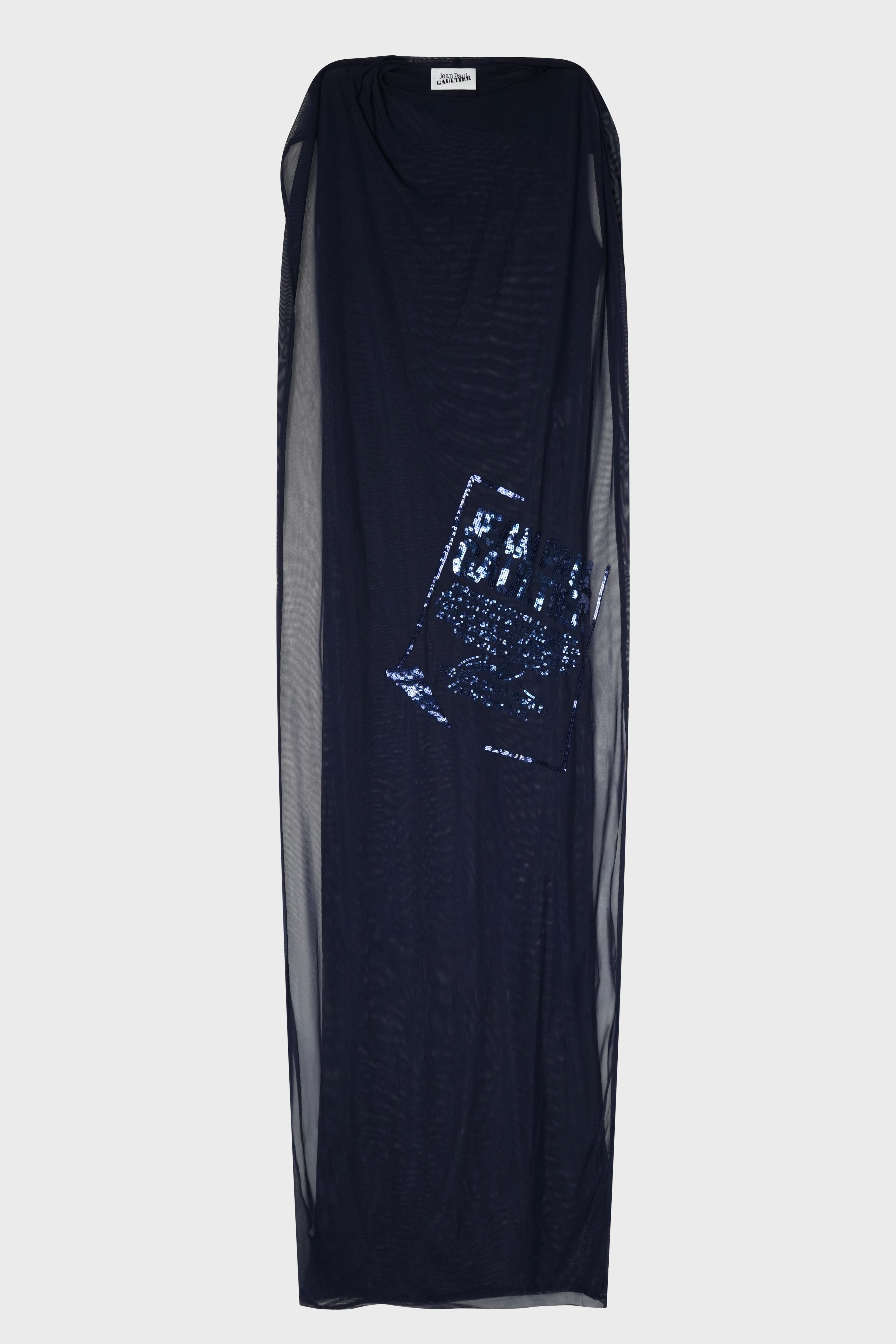 MESH LONG DRESS "GAULTIER JACQUARD LABEL"